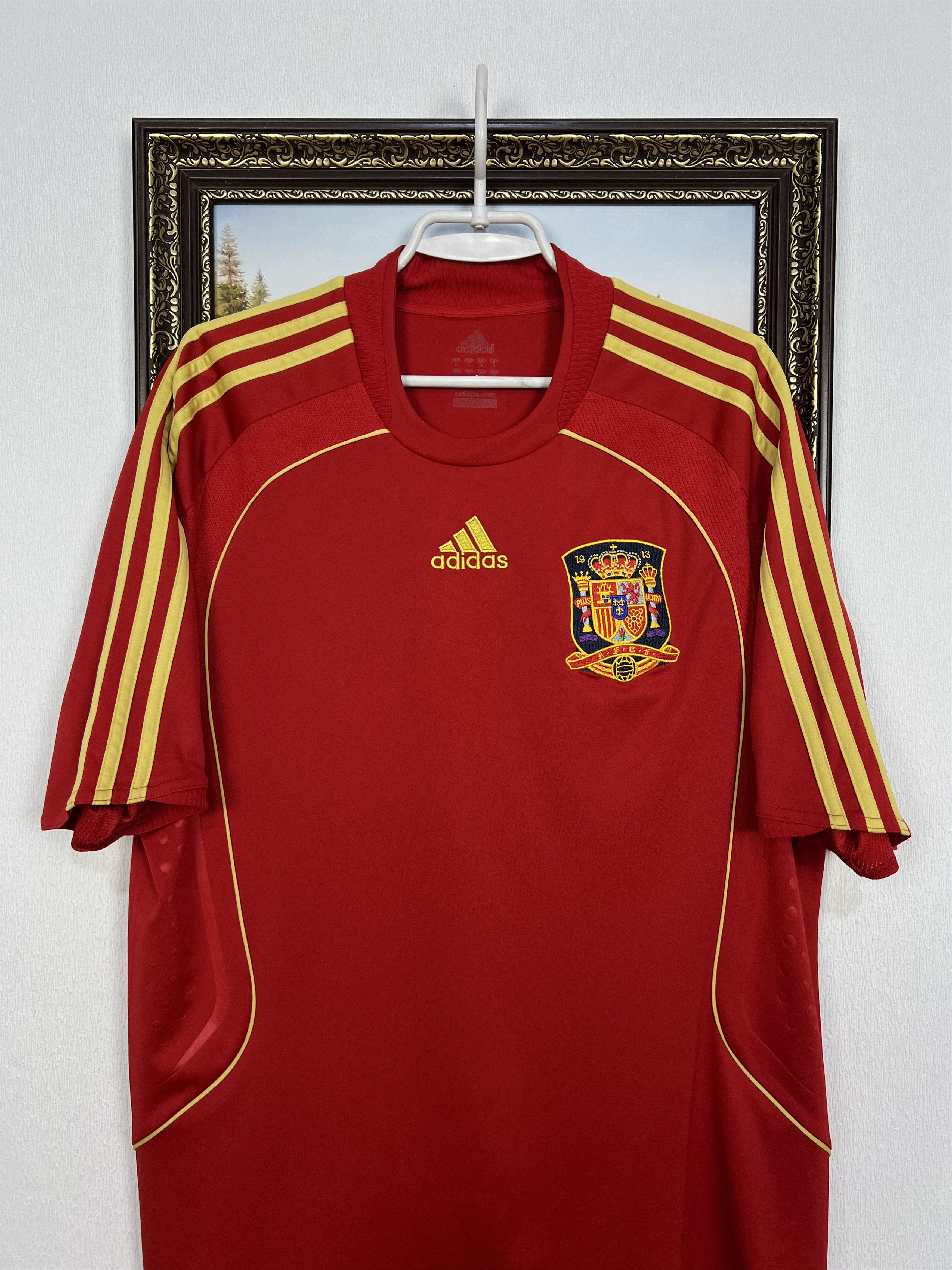 Adidas Spain Home football shirt 2008 Soccer Adidas Jersey Mens Size US L / EU 52-54 / 3 - 2 Thumbnail
