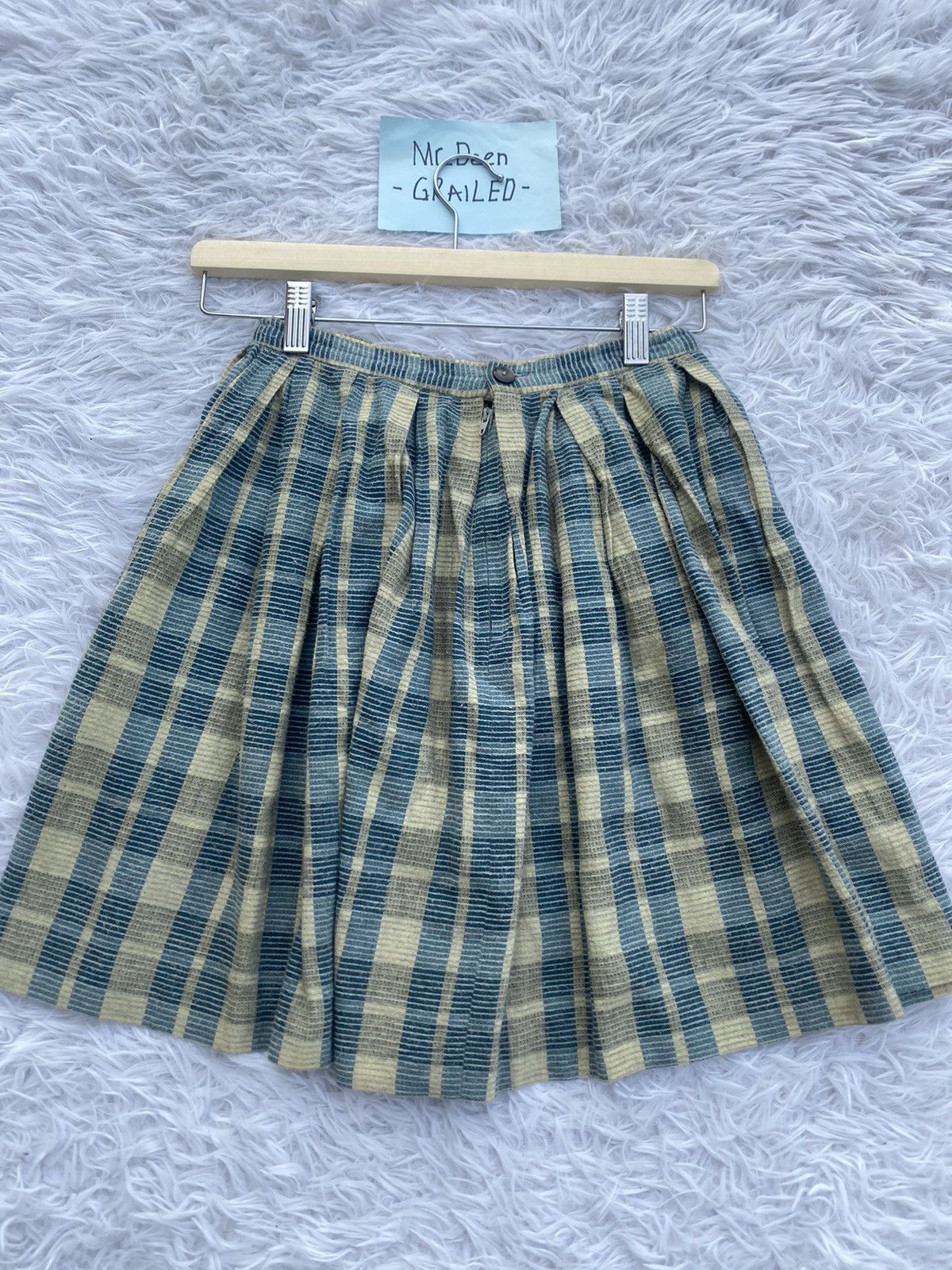 45rpm Rare Vintage 90s 45rpm Checkered Mini Skirt Size 24" / US 00 / IT 34 - 4 Thumbnail