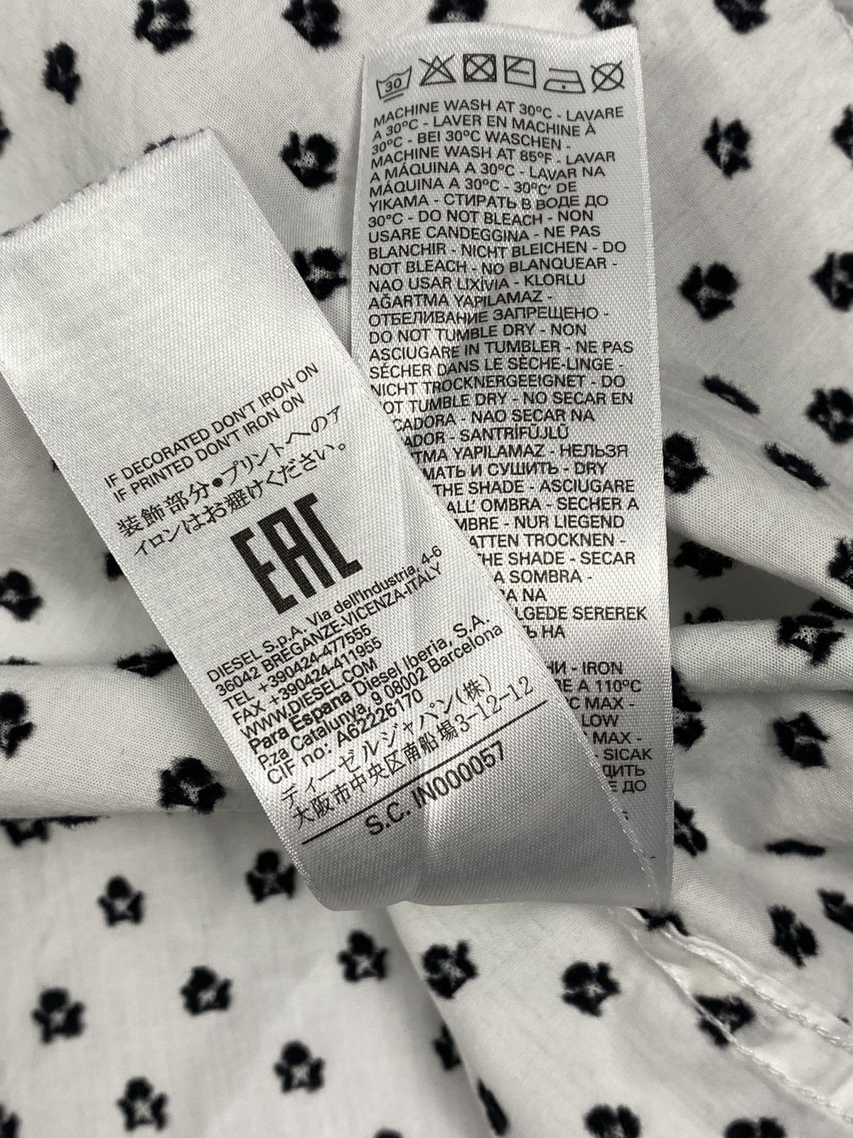 Diesel Diesel Star Monogram Print Button Up Long Sleeve Shirt Mens Size US XL / EU 56 / 4 - 12 Thumbnail