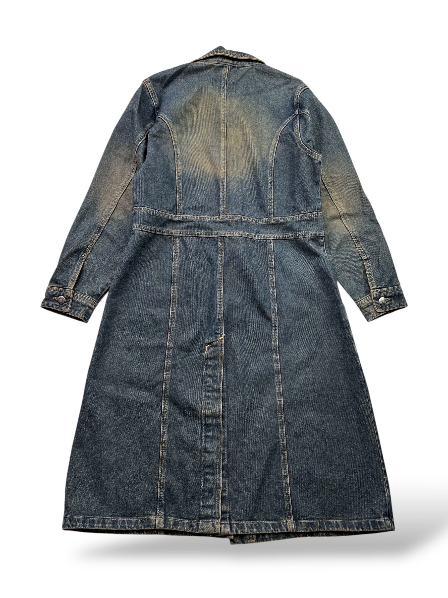 Vintage Vintage Denim Maxi Faded Dress With Long Sleeve W221(V9) Size M / US 6-8 / IT 42-44 - 4 Thumbnail