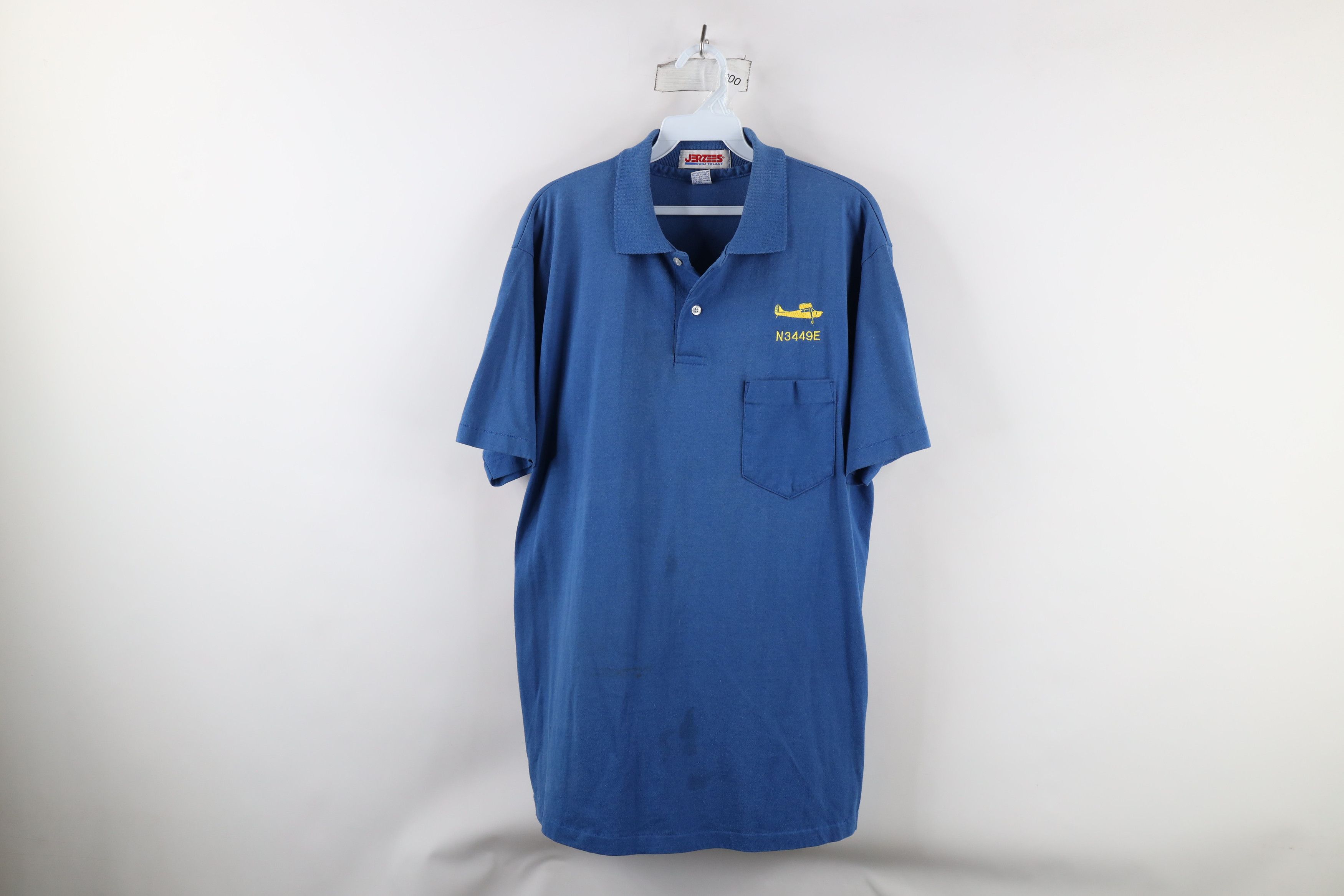 Vintage Vintage 90s Aeronca Airplane Collared Golf Polo Shirt USA Size US XL / EU 56 / 4 - 1 Thumbnail