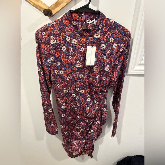 Veronica Beard VERONICA BEARD -Louella Floral Print Dress In Berry Multi Size XS / US 0-2 / IT 36-38 - 11 Thumbnail