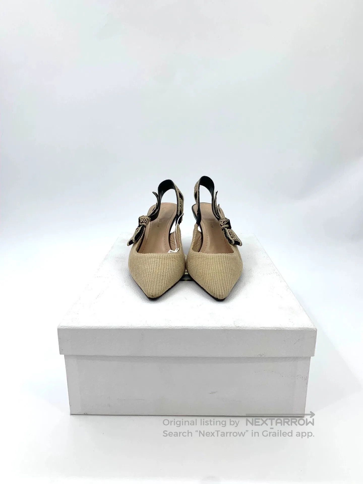 Dior Dior Brown Embroidered Strap Heel Sandals. Size US 5 / EU 37 - 9 Thumbnail