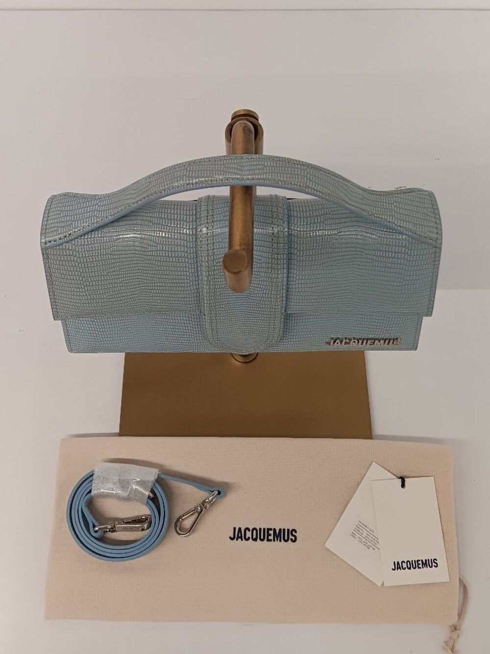 Jacquemus Jacquemus Le Grand Bambino Lizard Embossed Shoulder Bag Size ONE SIZE - 5 Thumbnail