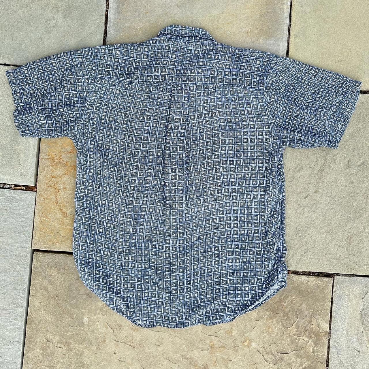 Knightsbridge × Vintage Vintage 90s Blue Square Pattern Club Shirt Size US M / EU 48-50 / 2 - 3 Thumbnail