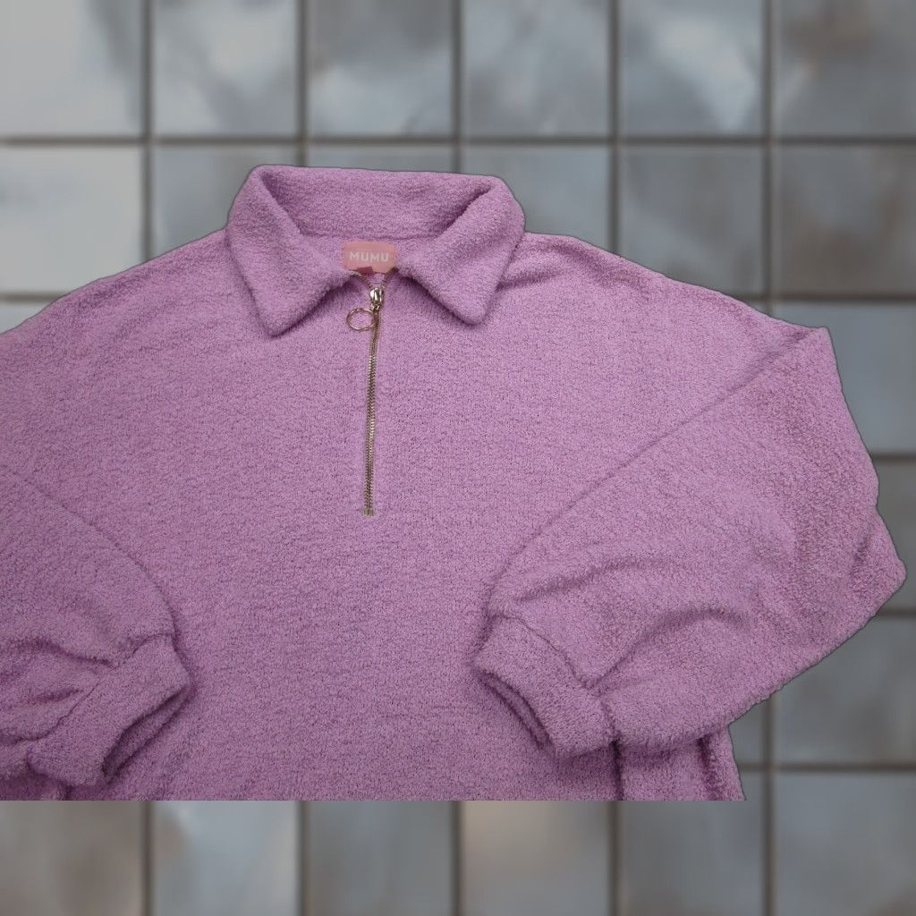 Show Me Your MuMu Show Me Your Mumu Sweater Womens M Purple Sadie Set 1/4 Zip Collared Pullover Size M / US 6-8 / IT 42-44 - 1 Thumbnail