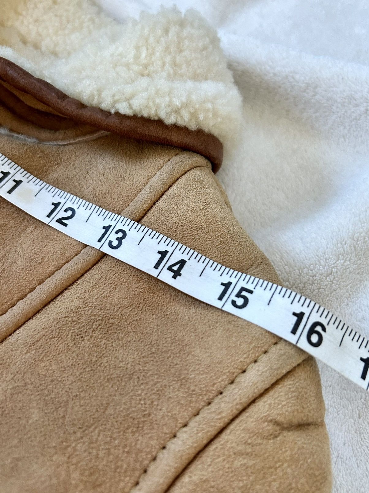 Vintage Leather Suede Shearling Coat French Creek Sheep & Wool sz 12 Size XL / US 12-14 / IT 48-50 - 10 Thumbnail