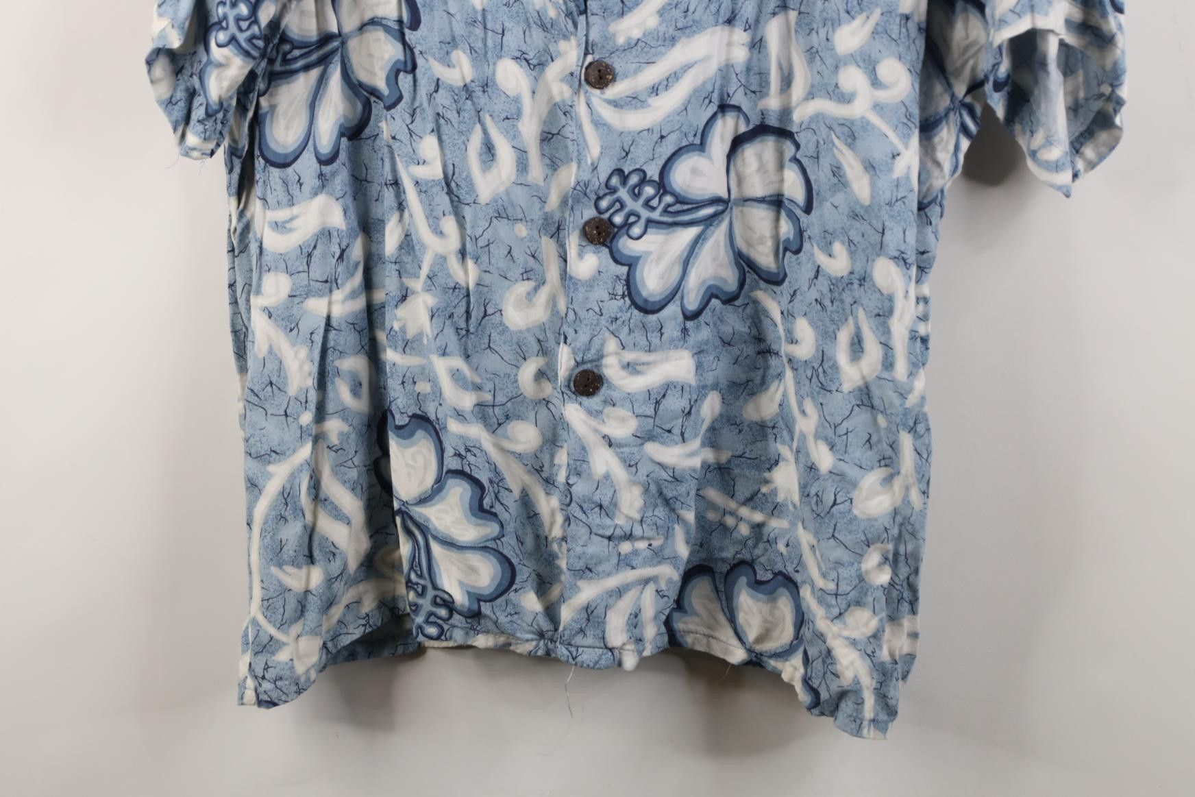 Vintage Vintage 90s Streetwear Gabardine Flower Hawaiian Shirt Size US XL / EU 56 / 4 - 3 Thumbnail