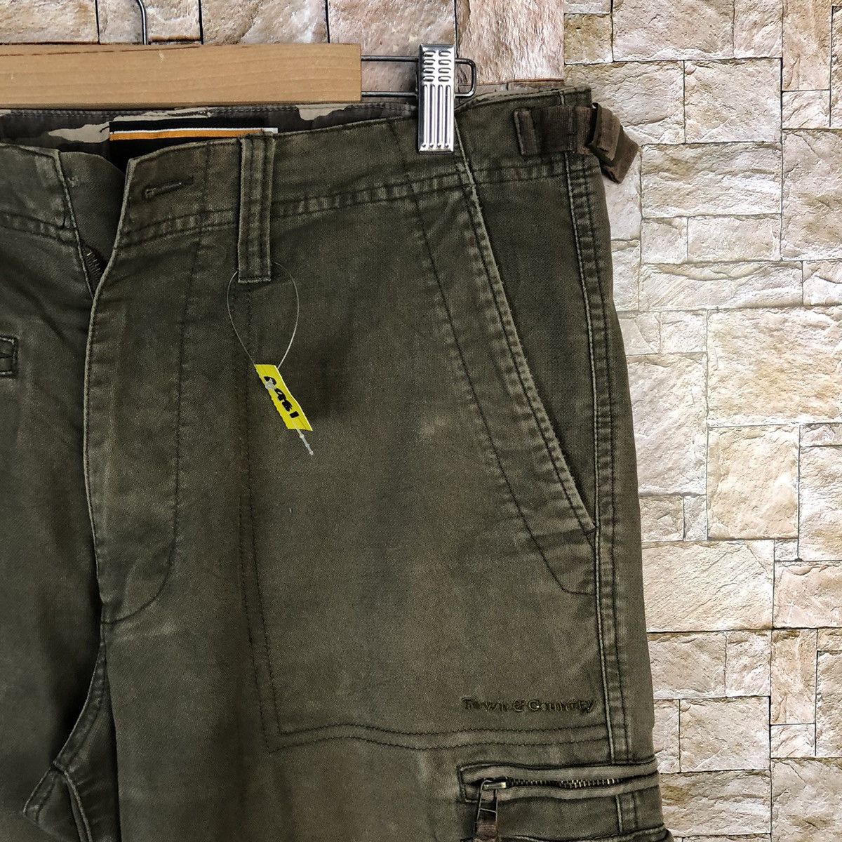 Japanese Brand Town & Country Green Cargo Multipocket Pants #A981 Size US 31 - 5 Thumbnail