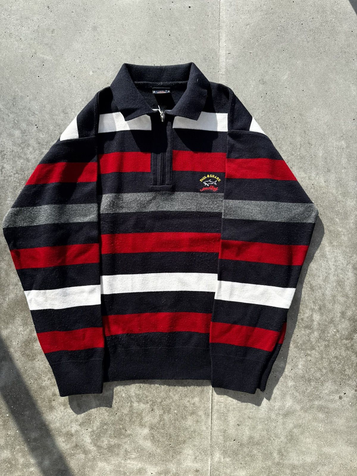 Paul & Shark Paul & Shark vintate 3/4 zip polo knit sweater knit jumper Size US L / EU 52-54 / 3 - 2 Thumbnail