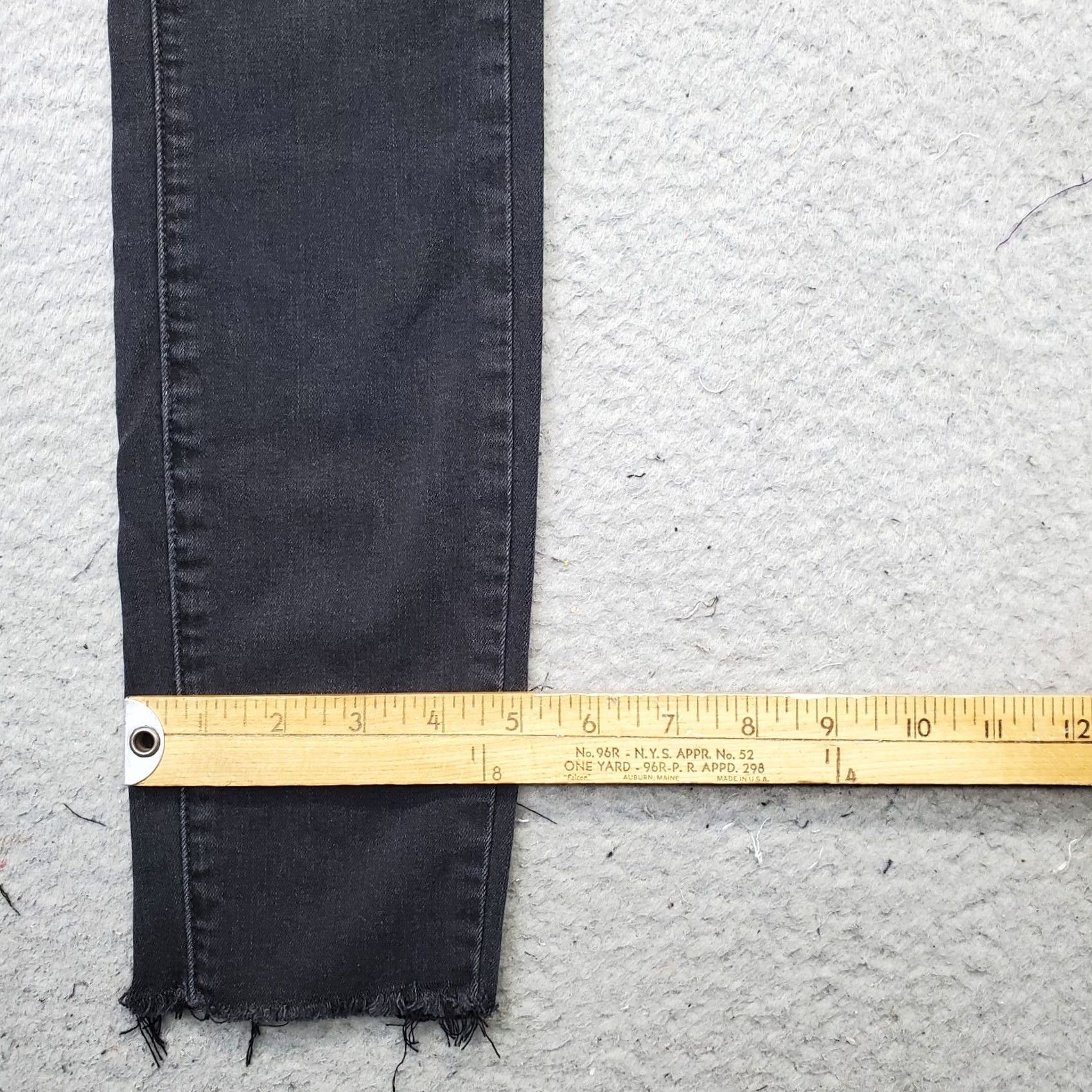 Paige Paige Verdugo Ankle Jeans Womens 24 Black Stretch Distressed Streetwear Raw Hem Jeans Size 42" / US 20 - 5 Thumbnail