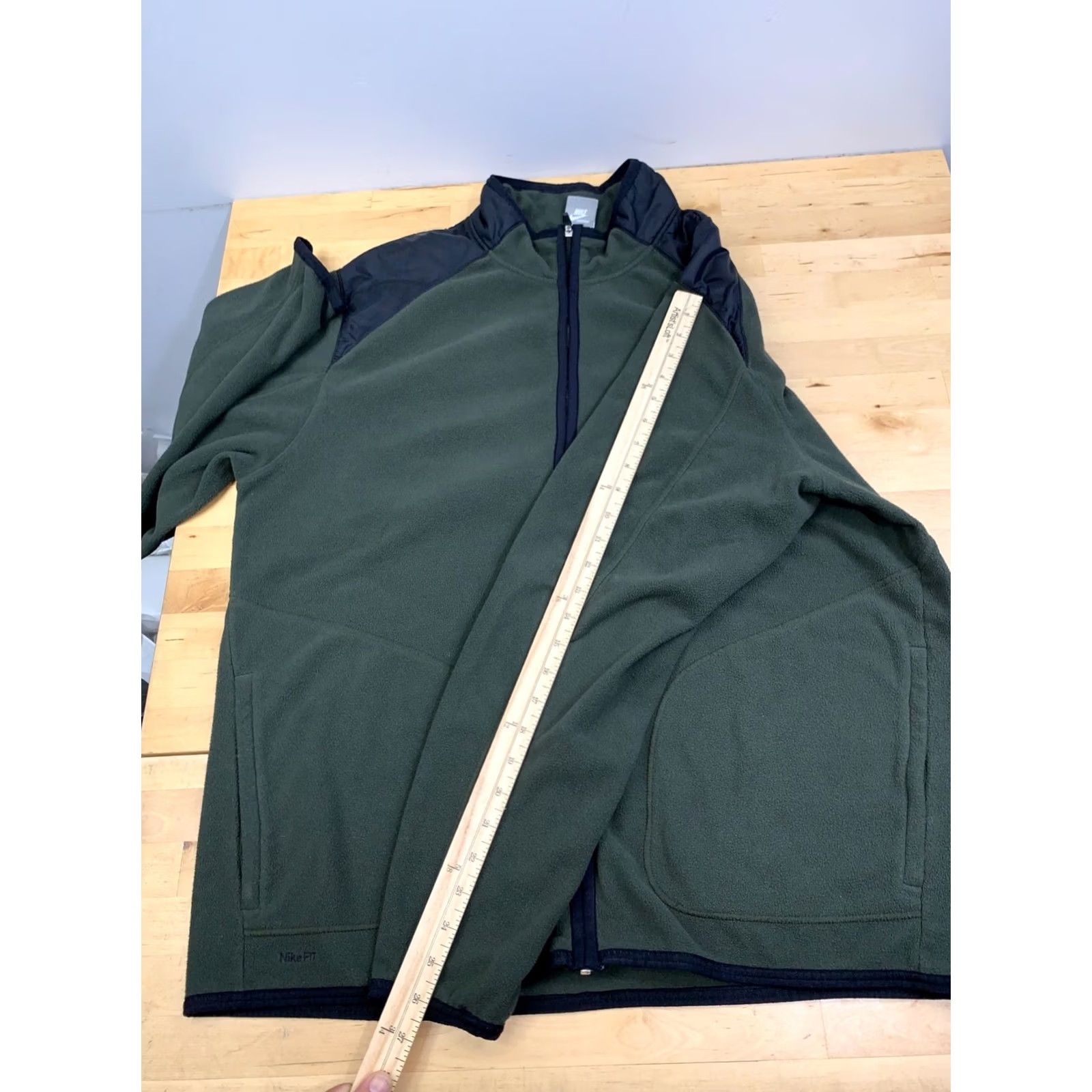 Nike VINTAGE Nike Fleece Jacket Men XL Green Zip Logo 13126 Size US XL / EU 56 / 4 - 5 Thumbnail