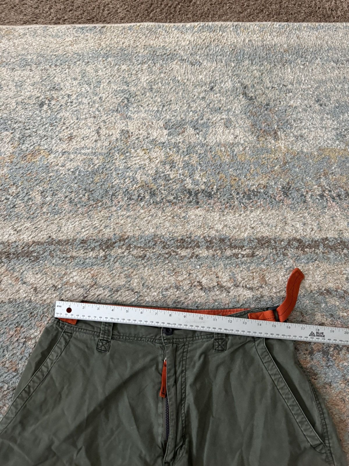 American Eagle Outfitters VTG Y2K Abercrombie Cargo Green Paratrooper Shorts 32 Orange Size US 32 / EU 48 - 5 Thumbnail