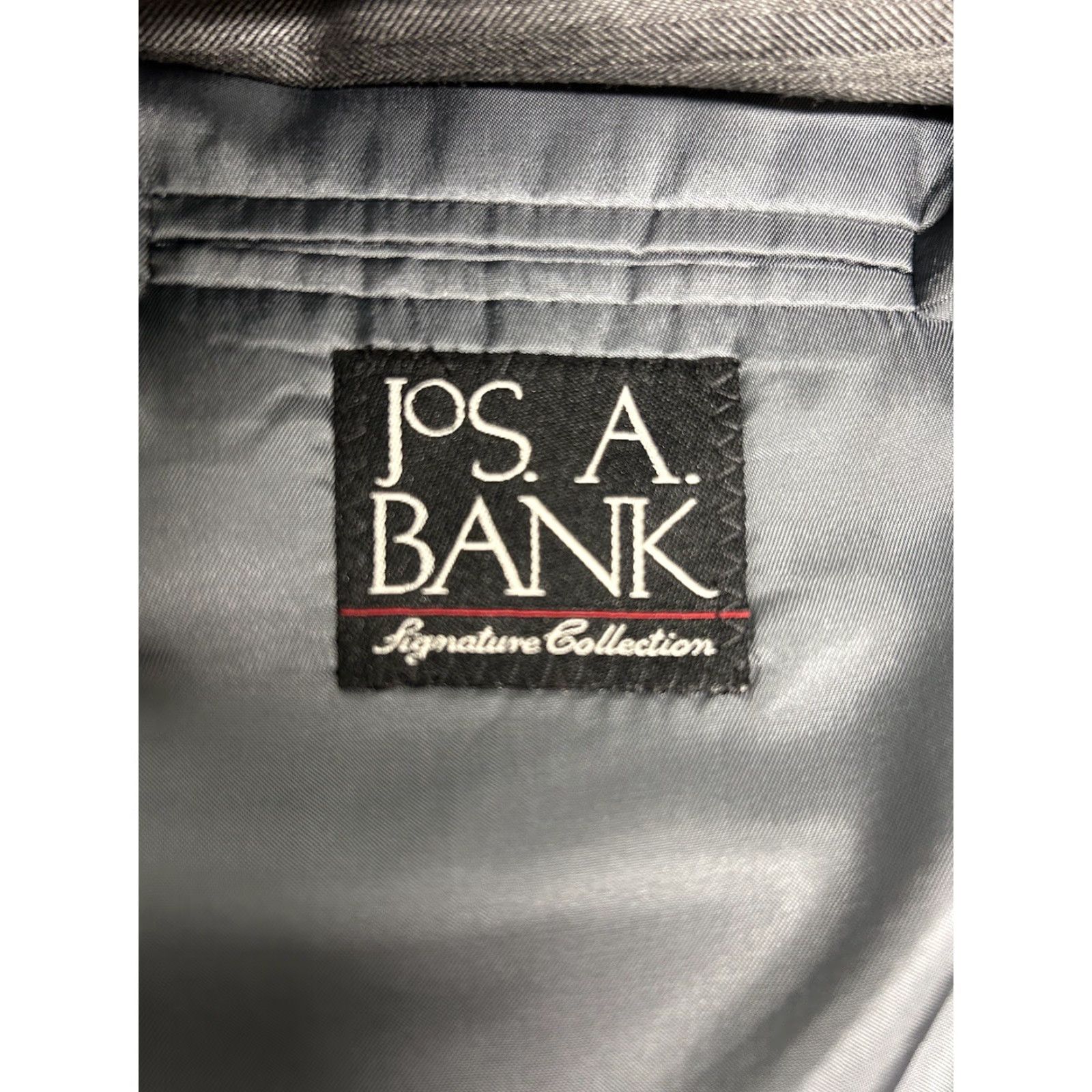 Jos. A. Bank Jos. A. Bank Signature Collection Blazer 2 Button Single-Breasted Notch Lapel Wool Gray 42R Mens Size 42R - 6 Thumbnail