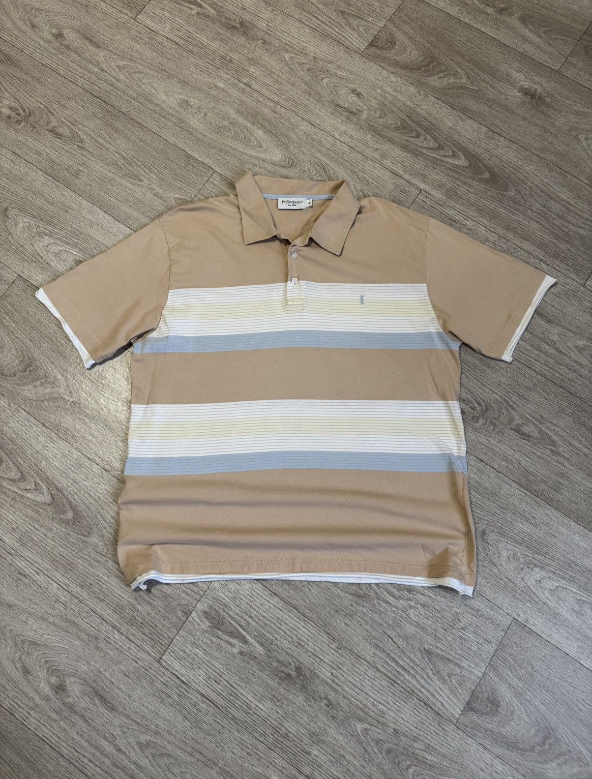 Yves Saint Laurent 🔷Vintage YSL Yves Saint Laurent Polo T-shirt 90s🔷 Size US XXL / EU 58 / 5 - 1 Thumbnail