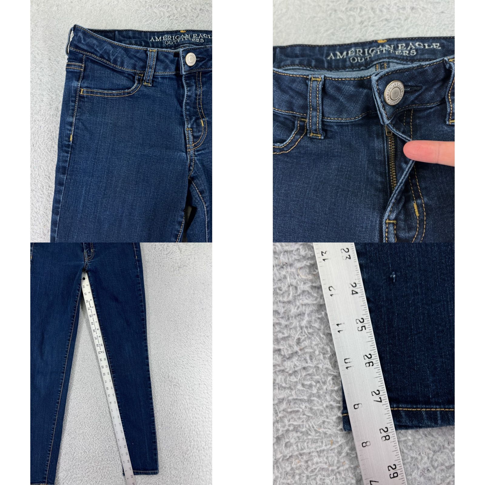 American Eagle Outfitters American Eagle Pants Womens 6 Blue Skinny Tapered Jegging Stretch Cotton Size 36" / US 14 / IT 50 - 8 Thumbnail