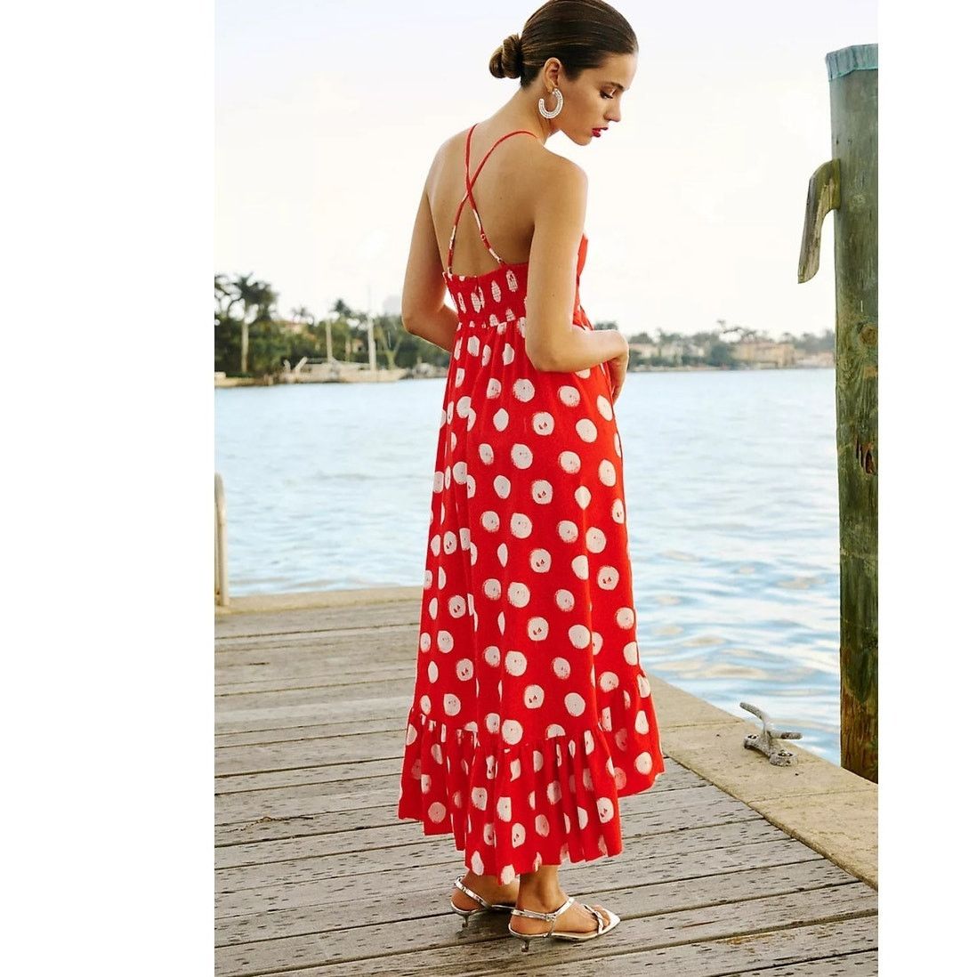 Anthropologie NWT Plenty by Tracy Reese Halter High-Low Ruffle Dress $248 Size L / US 10 / IT 46 - 3 Thumbnail
