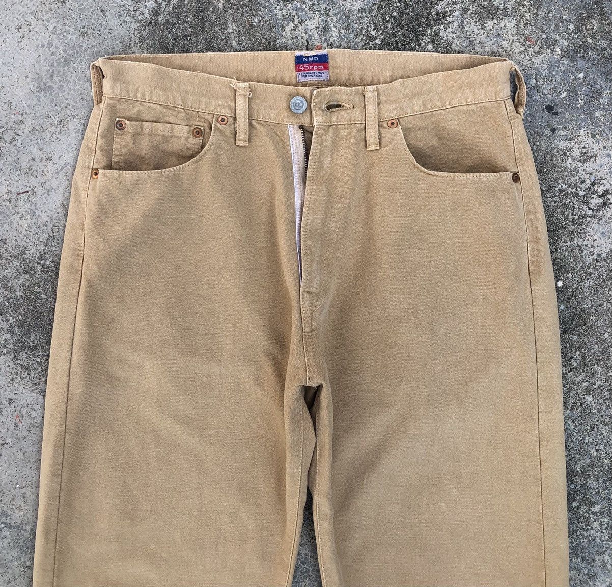 45rpm Vintage 45rpm Denim Straight Leg Jeans Khaki Made in Japan Size US 30 / EU 46 - 2 Thumbnail