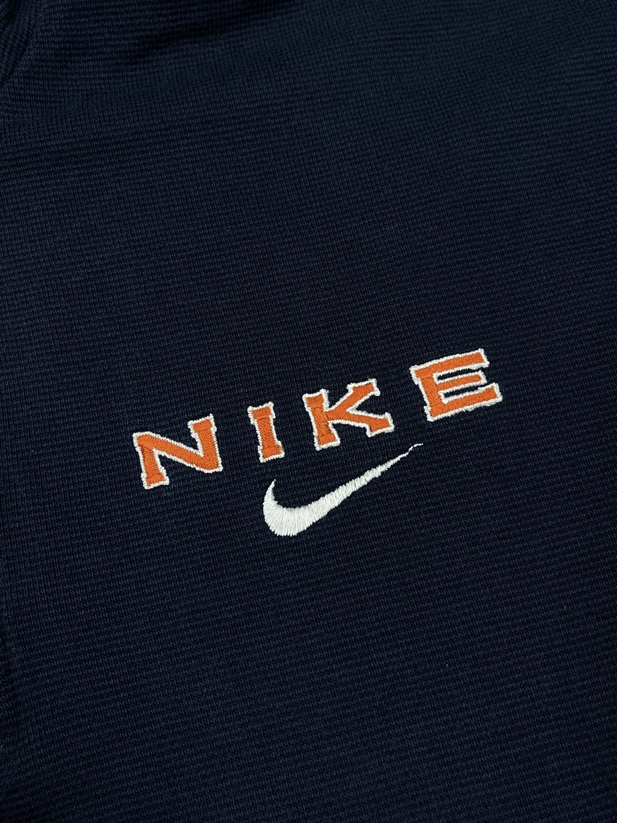 Vintage Nike 1/4 Half Zip Sweatshirt Navy Double Logo Y2K