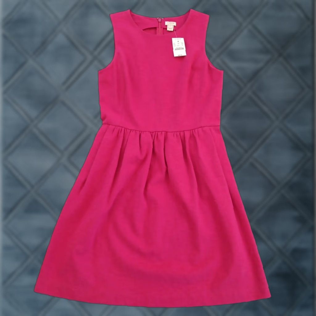 J.Crew J.CREW Dress Small Pink Knee Length Sleeveless Fit & Flare Women Regular Size S Size S / US 4 / IT 40 - 1 Thumbnail