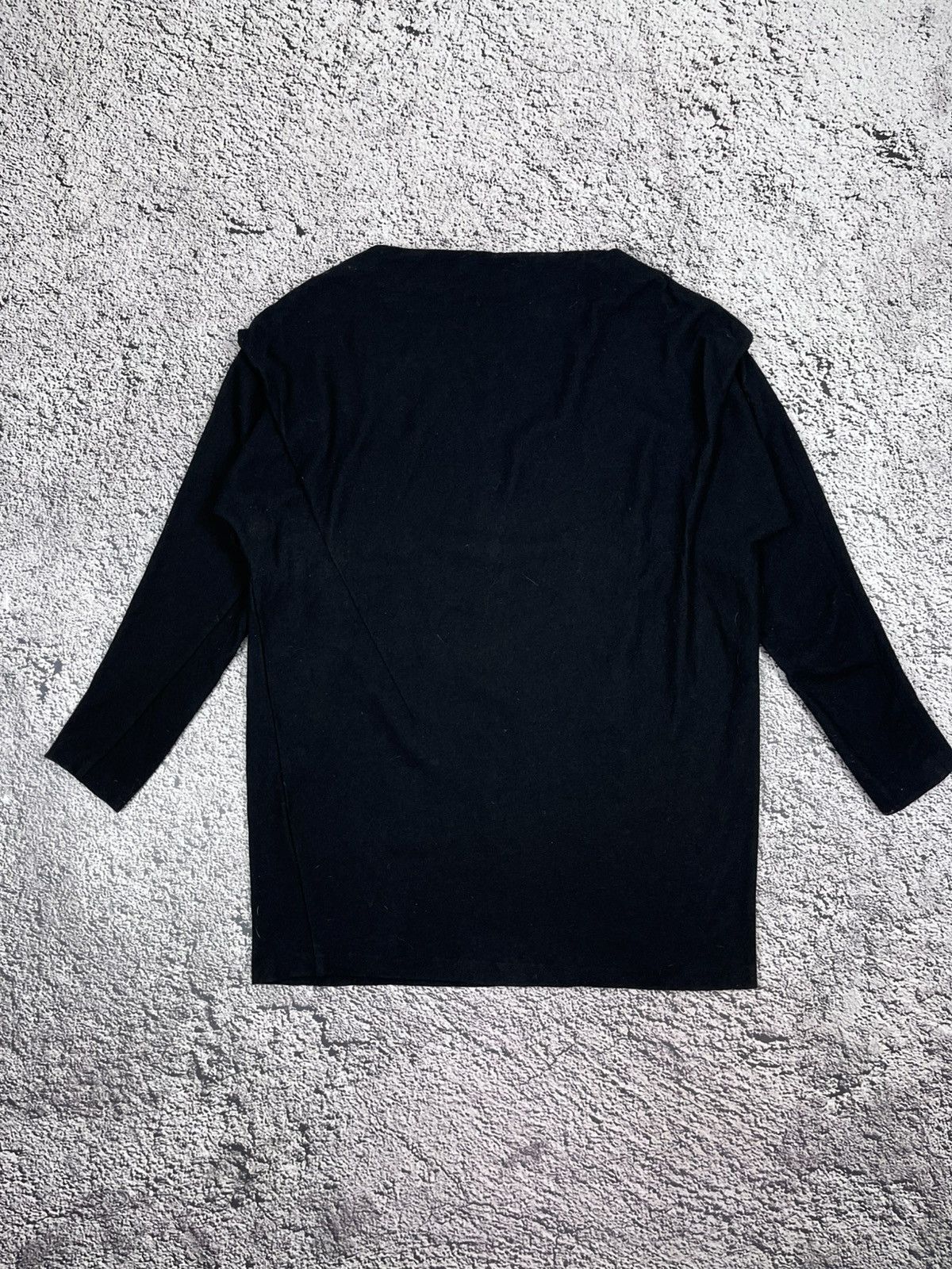 Japanese Brand Dusan Black Wool Oversized Tunic Top / Mini Dress Size L / US 10 / IT 46 - 12 Thumbnail