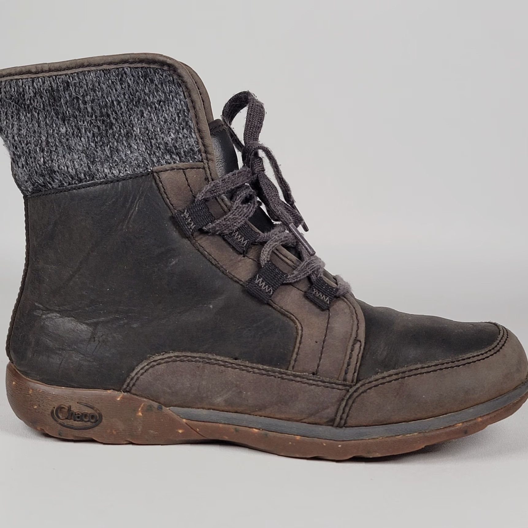 Chaco Chaco Barbary Boots Size 8 Womens Leather Wool Waterproof Hiking Outdoor Brown Size US 8 / IT 38 - 3 Thumbnail