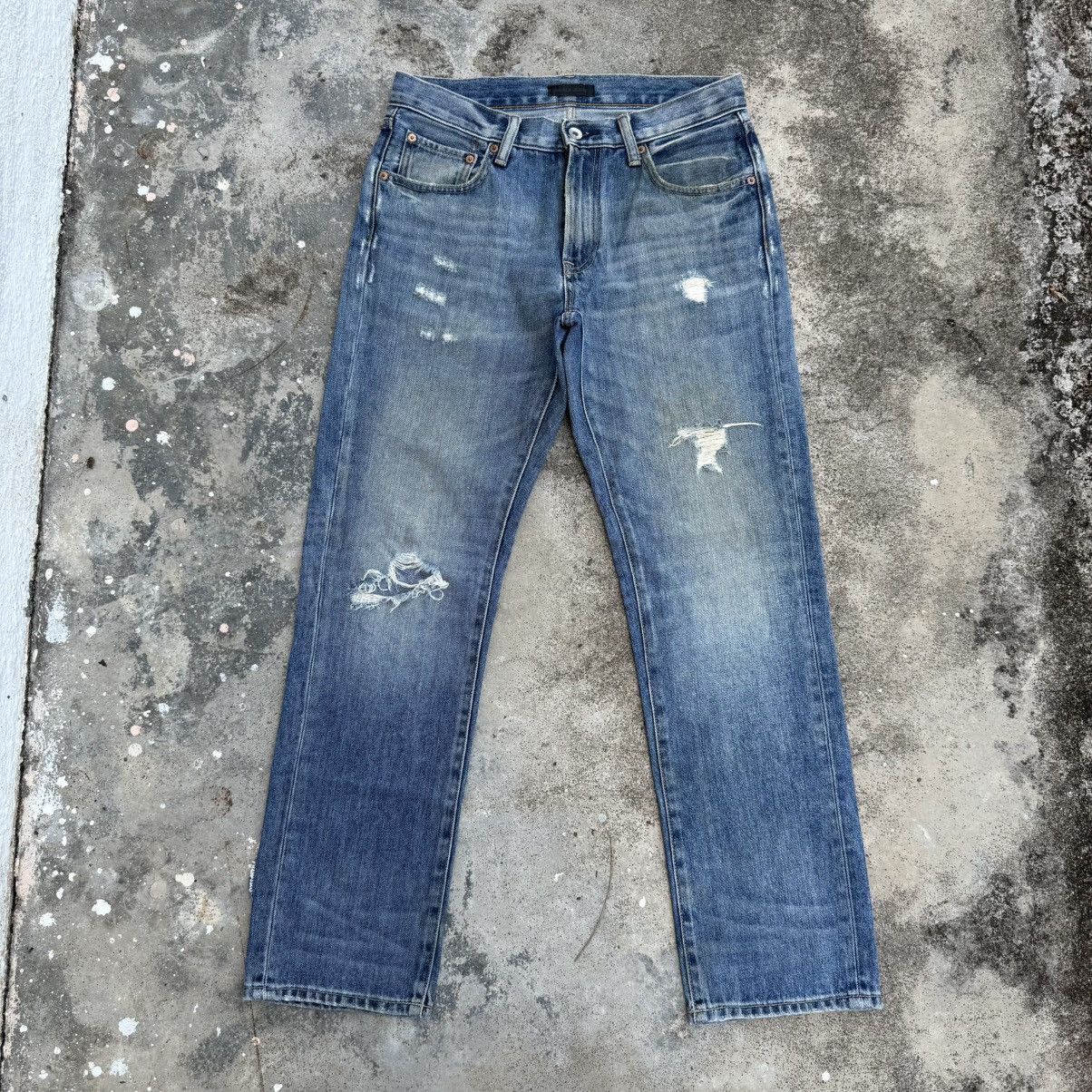 Japanese Brand VINTAGE JAPANESE FADED RIPPED JEAN DENIM PANTS Size US 31 - 1 Thumbnail
