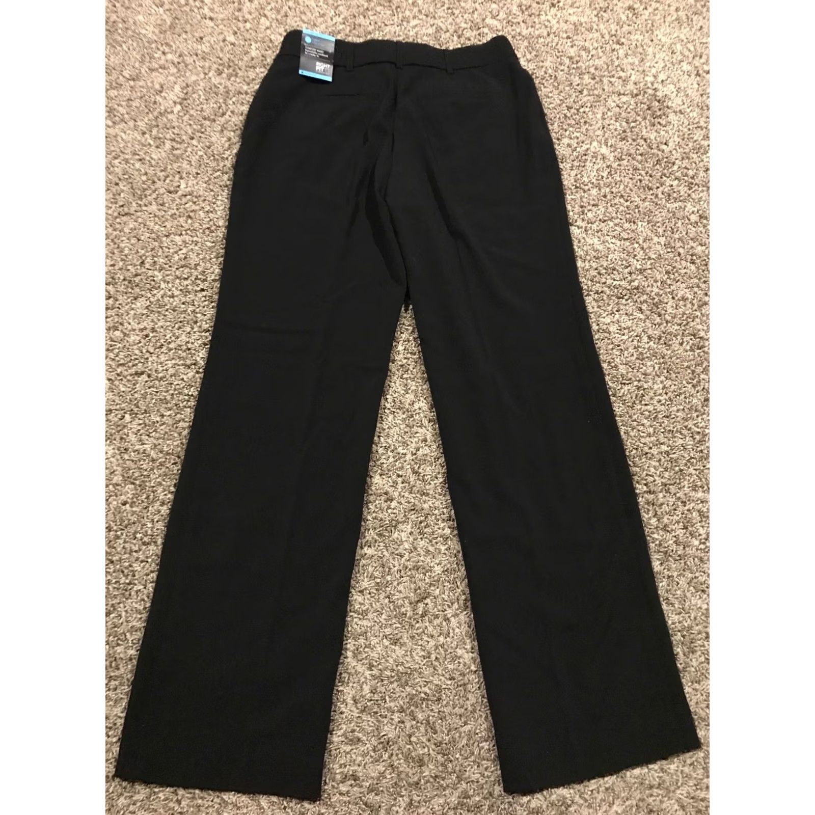 Vintage Fashion Bug Dress Pants Womens Size 6 Black Polyester Stretch NWT Regular Inseam 32 Womens Pants Stretch Straight 40” NWT Size 28" / US 6 / IT 42 - 3 Thumbnail