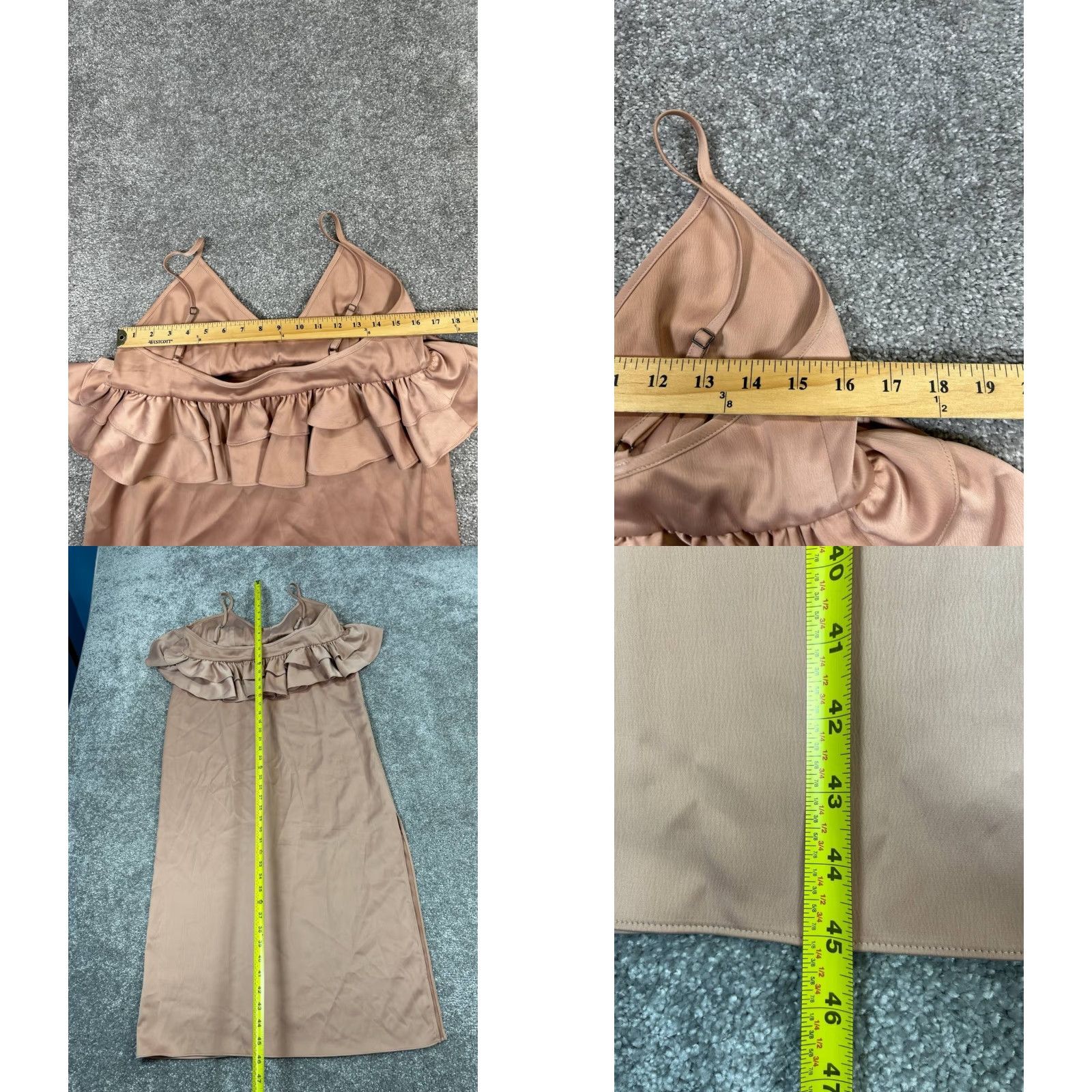 Vintage Au Printemps Paris Dress Womens Medium Brown Blouson Size M / US 6-8 / IT 42-44 - 8 Thumbnail