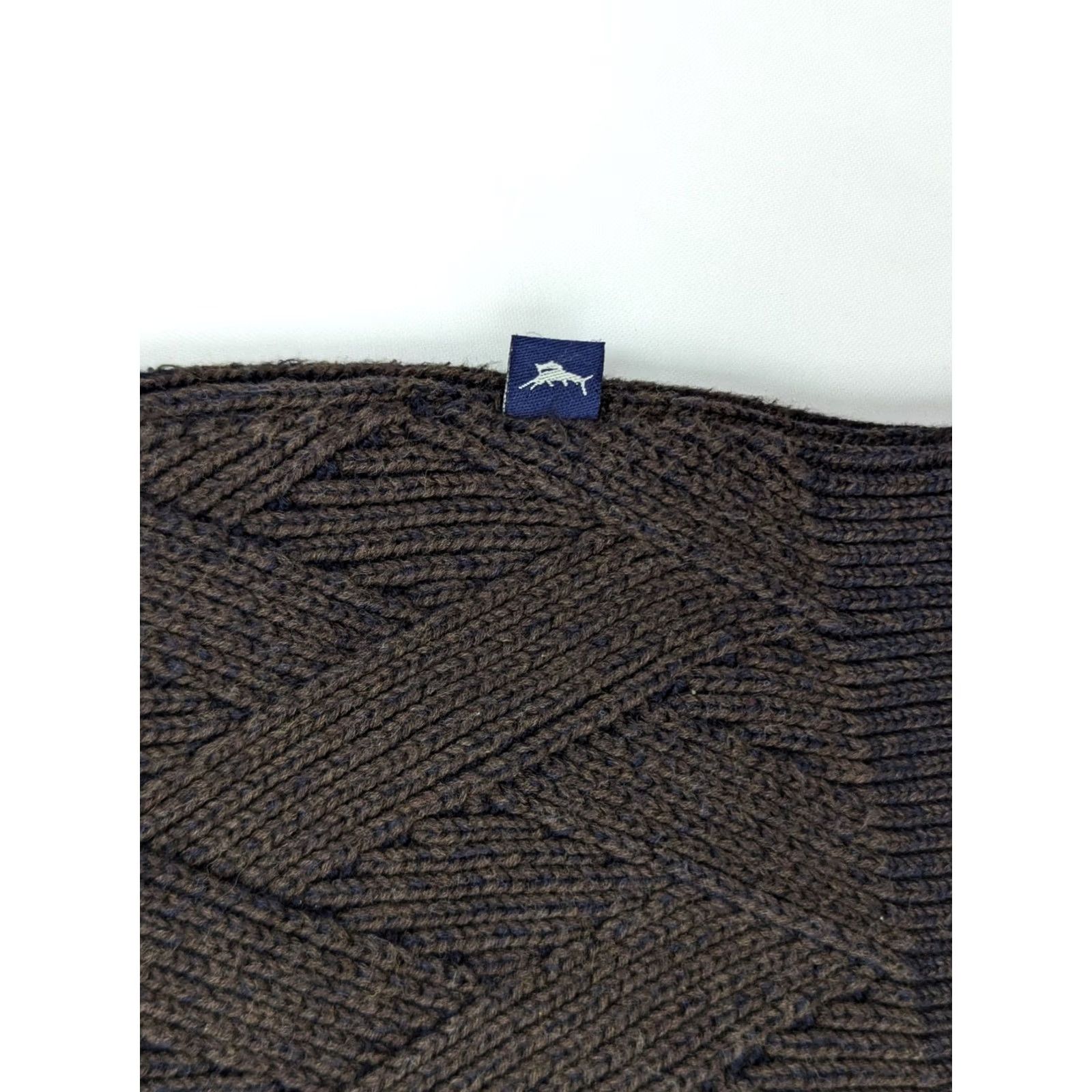 Tommy Bahama Tommy Bahama Cross Knit Cotton Midweight Sweater Men XL Raglan 1/2 Zip Mock Neck Brown Knit Pullover Size US XL / EU 56 / 4 - 6 Thumbnail
