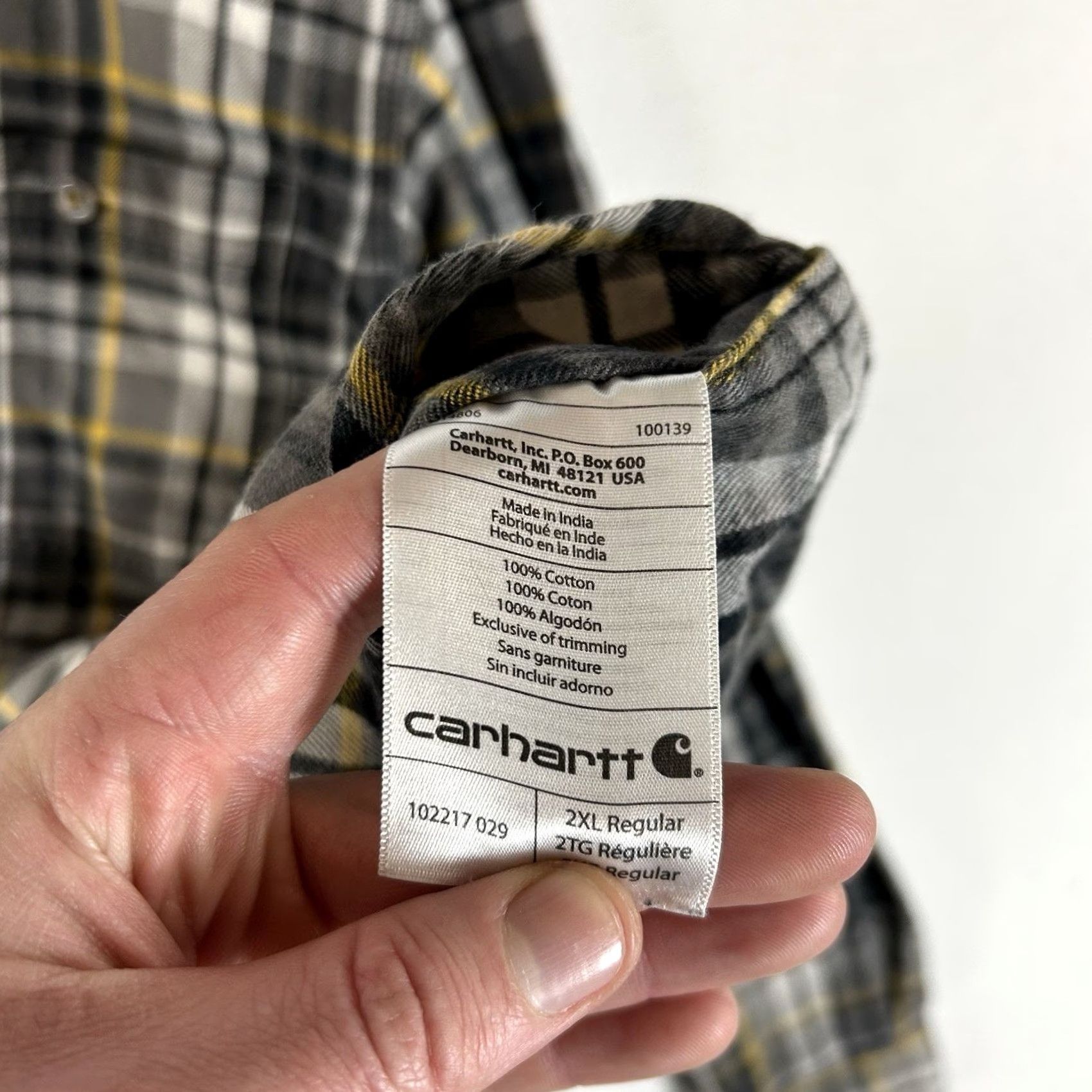 Carhartt Carhartt Button Down Flannel Shirt Mens 2XL Relaxed Plaid Workwear Casual Shirt Size US XXL / EU 58 / 5 - 4 Thumbnail