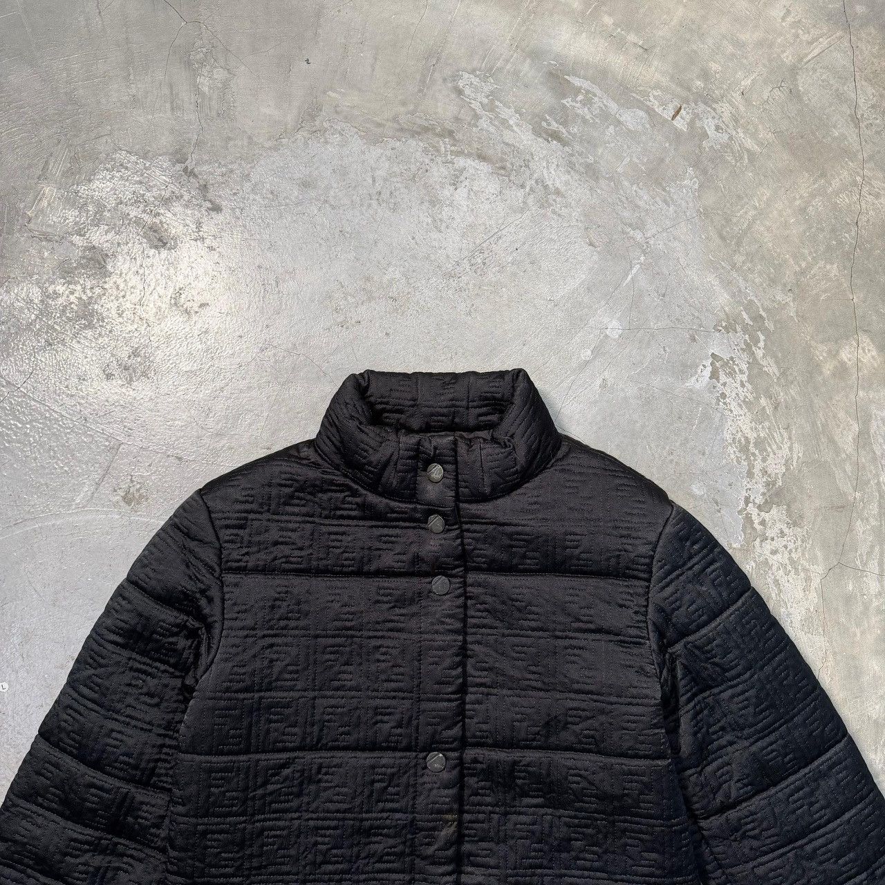 Fendi Vintage FENDI FF Monogram Quilted Puffer Jacket Black Size XS / US 0-2 / IT 36-38 - 3 Thumbnail