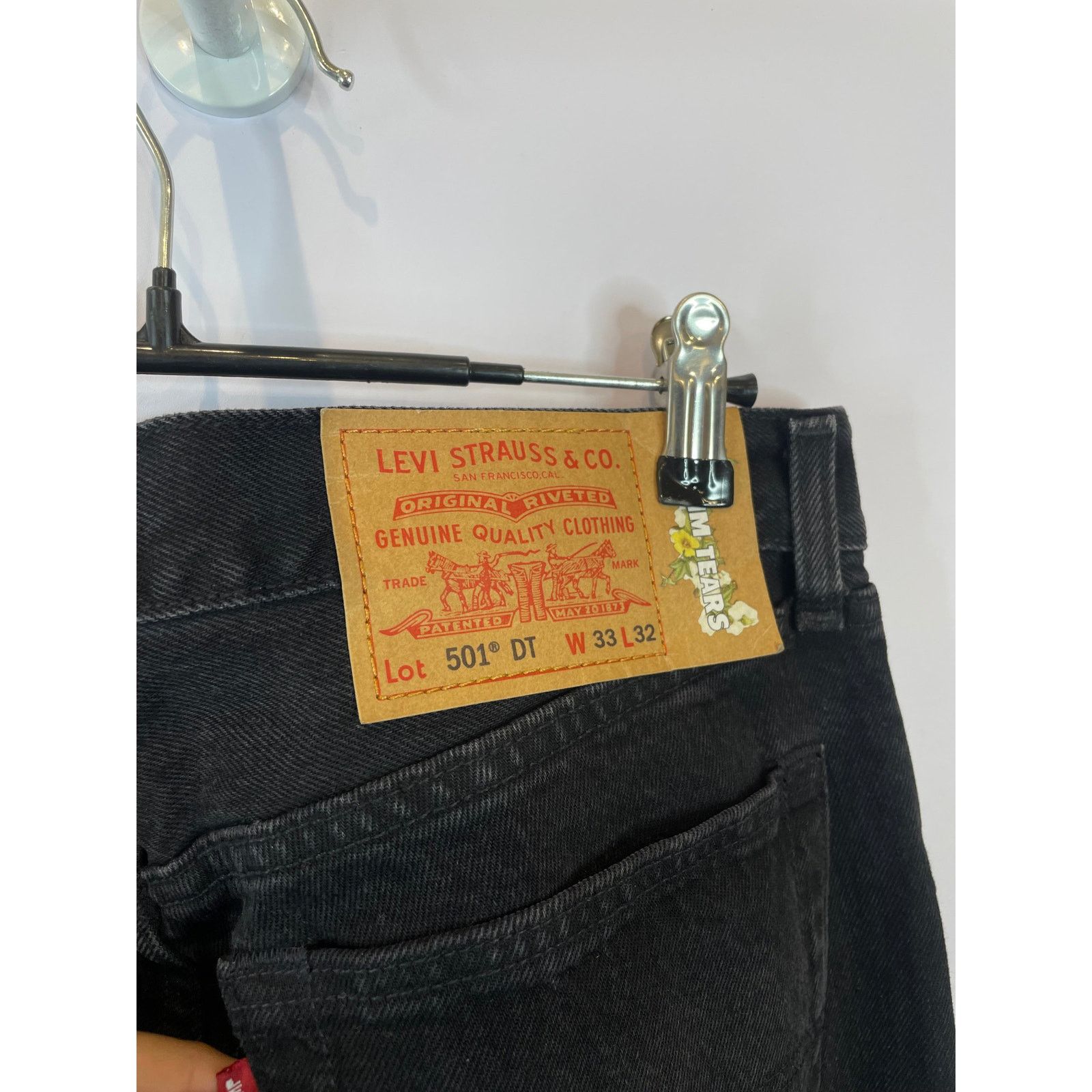 DENIM TEARS Denim Tears Offset Jeans Black Used 33 Size US 33 - 4 Thumbnail
