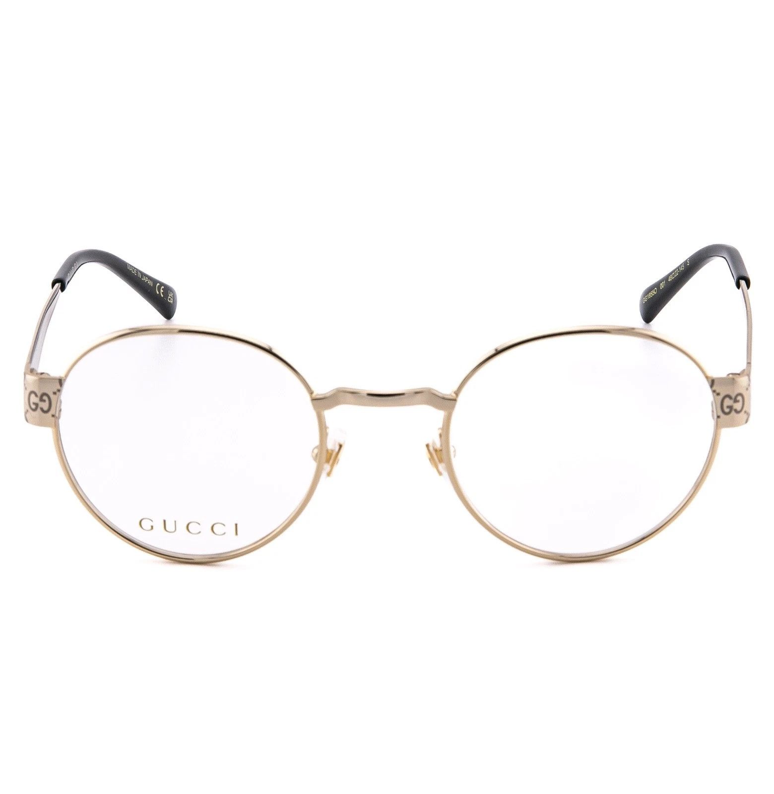 Gucci GUCCI GG1855O 1855 Gold GG Logo Round Unisex Eyeglasses 001 Size ONE SIZE - 5 Thumbnail