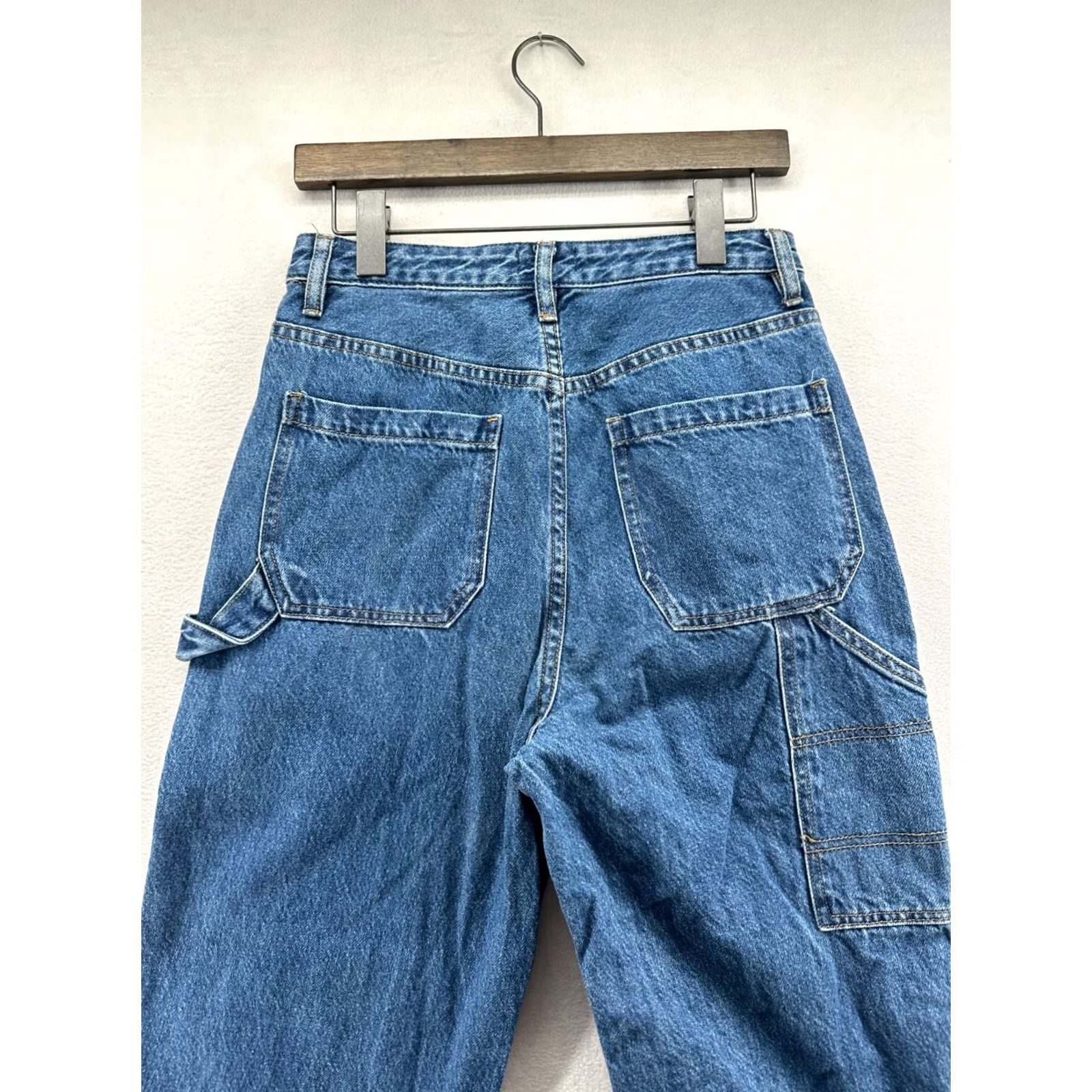 Pacsun Pacsun Payboy Straight Jeans Blue Women's 27 Denim Pockets 100% Cotton Denim Medium Wash Regular Fit Carpenter Inseam 33 in Size 27" / US 4 / IT 40 - 3 Thumbnail