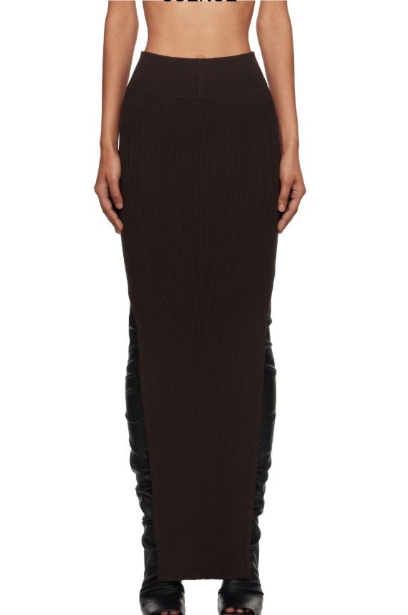 Rick Owens BNWT AW25 RICK OWENS "CONCORDIANS" RIB SACRISKIRT SKIRT XS Size 25" / US 0 / IT 36 - 1 Thumbnail