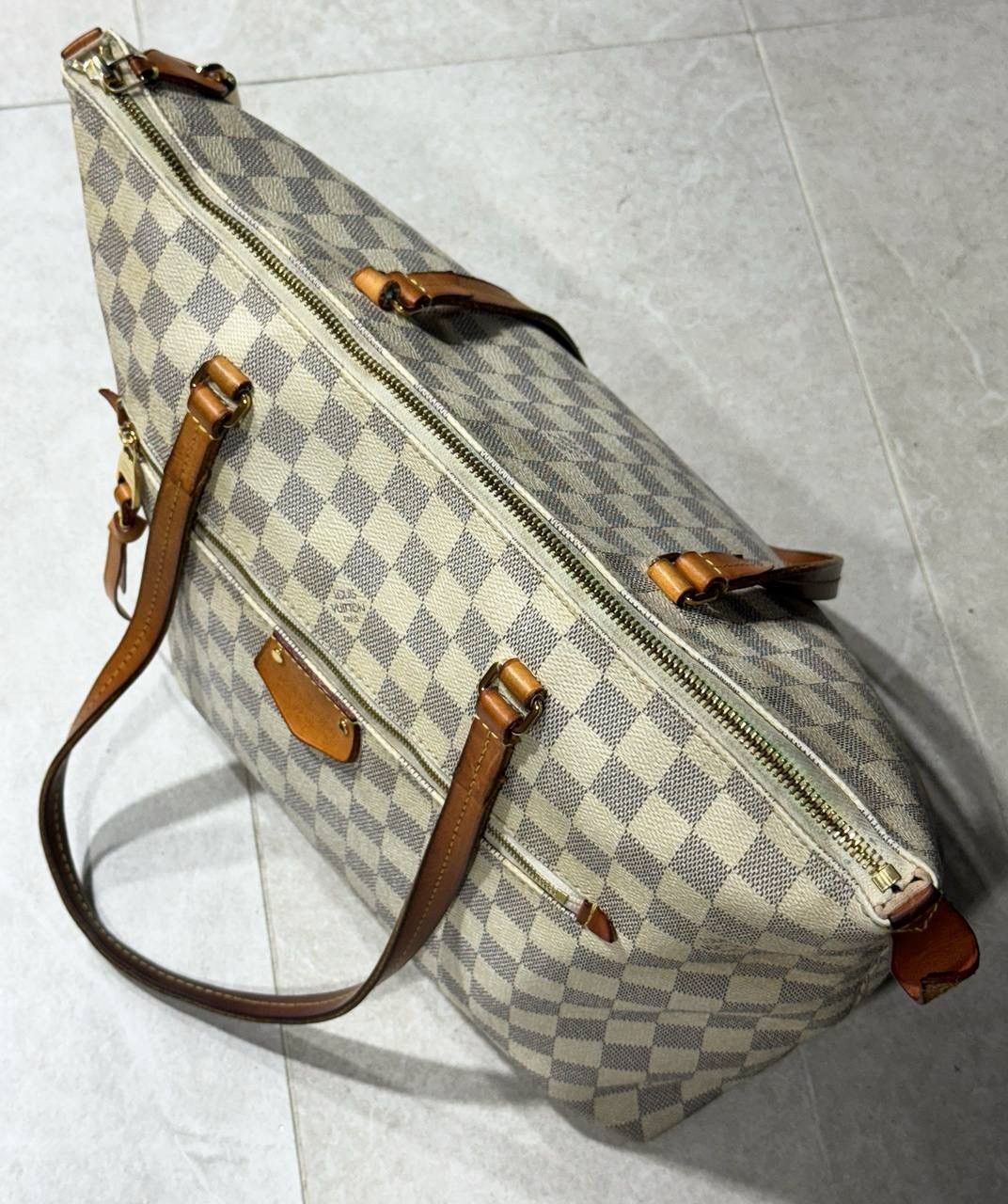 Louis Vuitton AUTH LOUIS VUITTON Iena MM Damier Azu Tote Bag Box Dust Azur Size ONE SIZE - 5 Thumbnail