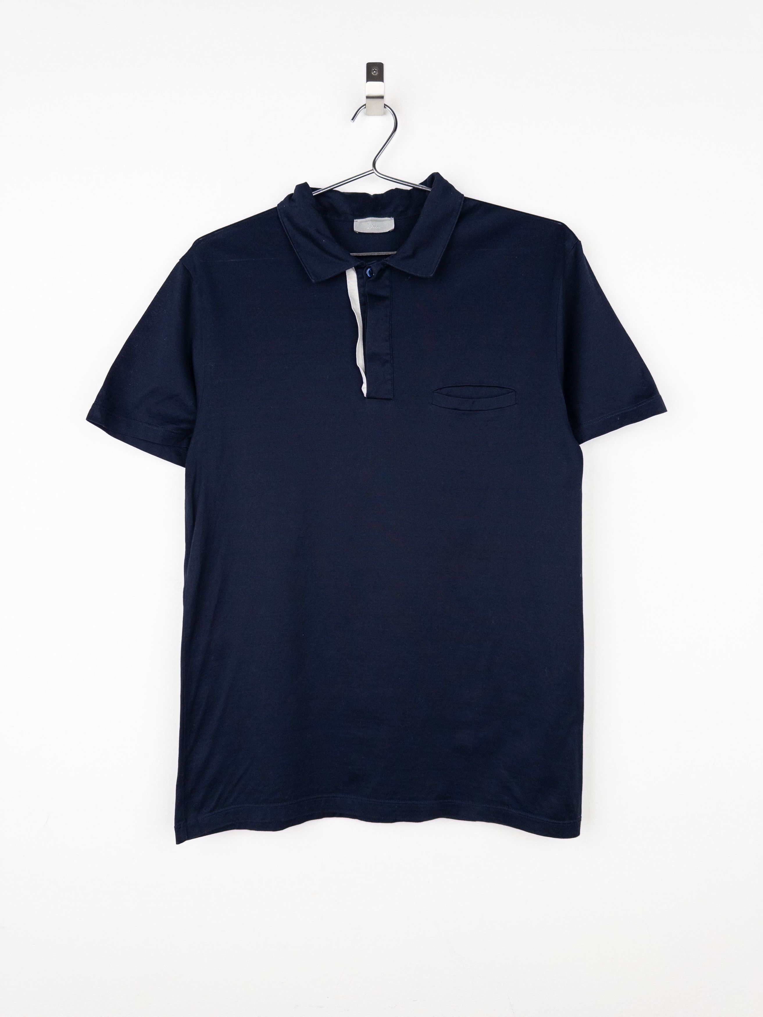 Dior Homme SS06 ネイビーとブラックのストライプ ポロシャツ S 中古・古着通販】DIOR HOMME (ディオール オム) ポロシャツ ブラック