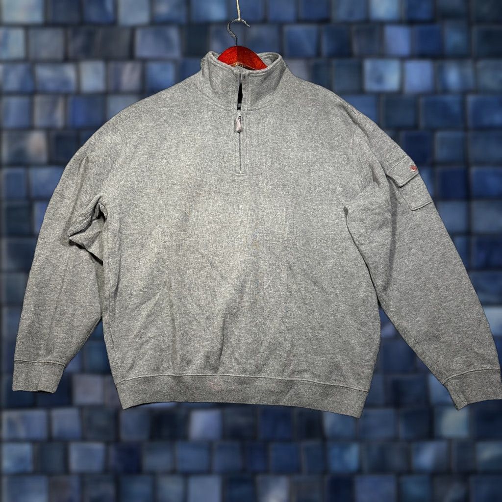 Vintage Woolrich Sweater Mens L Gray Cotton 1/4 Zip Pullover Sleeve Pocket Mock Neck Long Sleeve Regular Fit Size US L / EU 52-54 / 3 - 1 Thumbnail