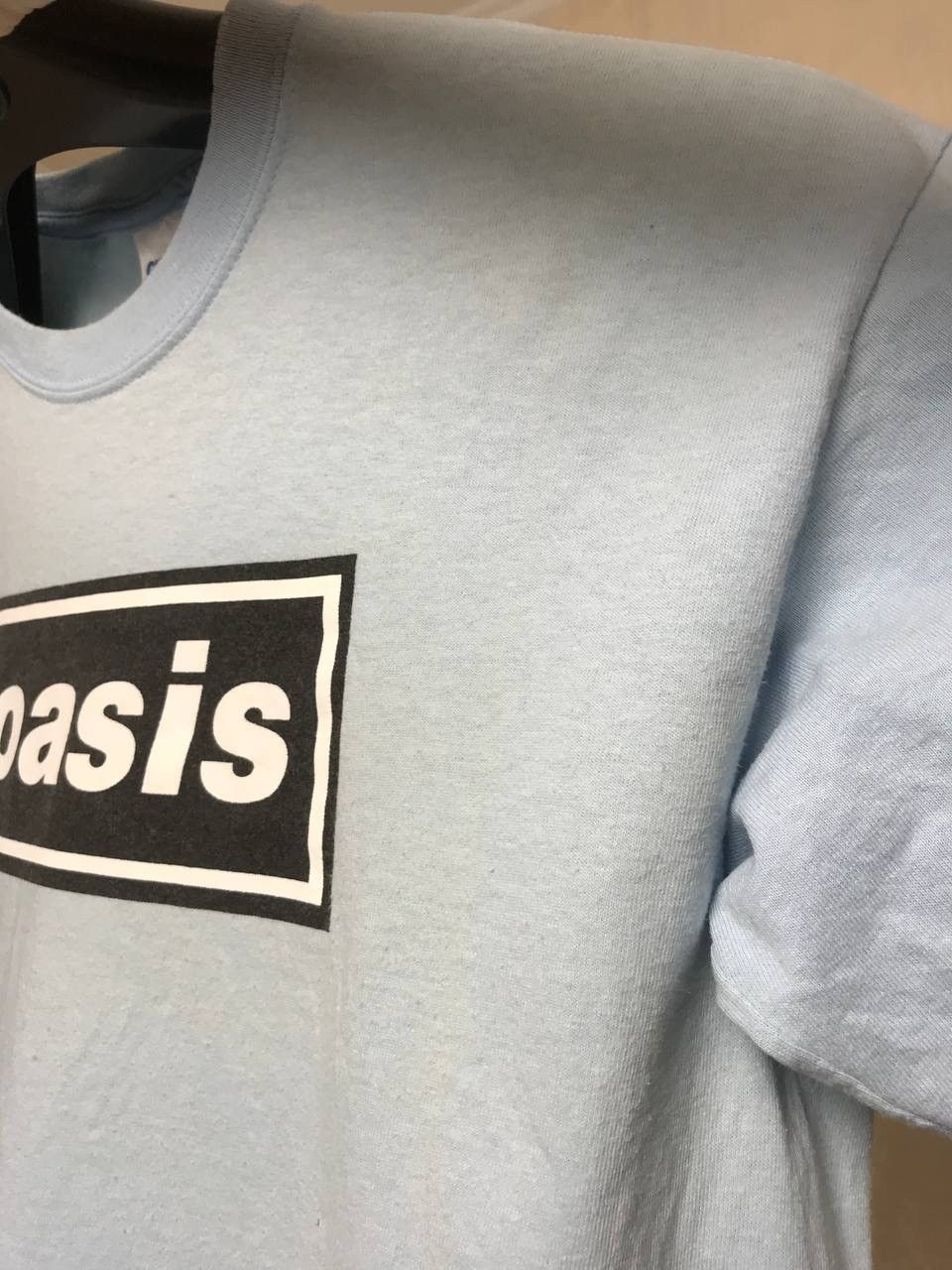 Band Tees 🔥 Vintage 00s Oasis Box Logo Rock Band Blue T-Shirt Y2K Size US M / EU 48-50 / 2 - 9 Thumbnail