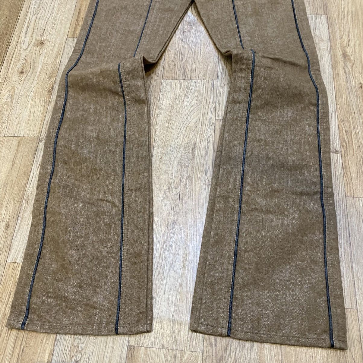 Tornado Mart 2000s NWT Semantic Design Flare Back Zip Pocket Denim Pants Size US 28 / EU 44 - 13 Thumbnail