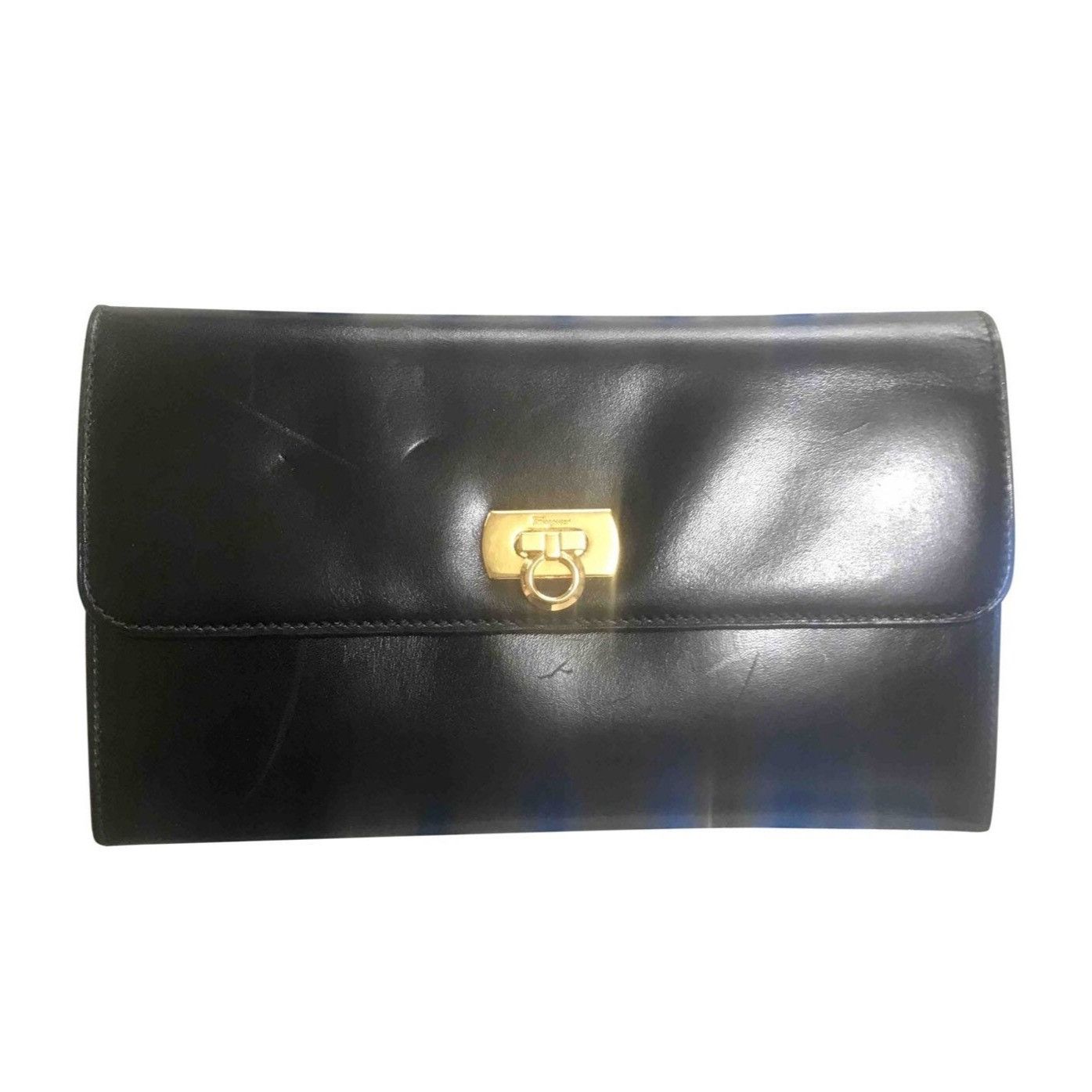 Salvatore Ferragamo Vintage Salvatore Ferragamo Gancini black leather wallet Size ONE SIZE - 1 Thumbnail