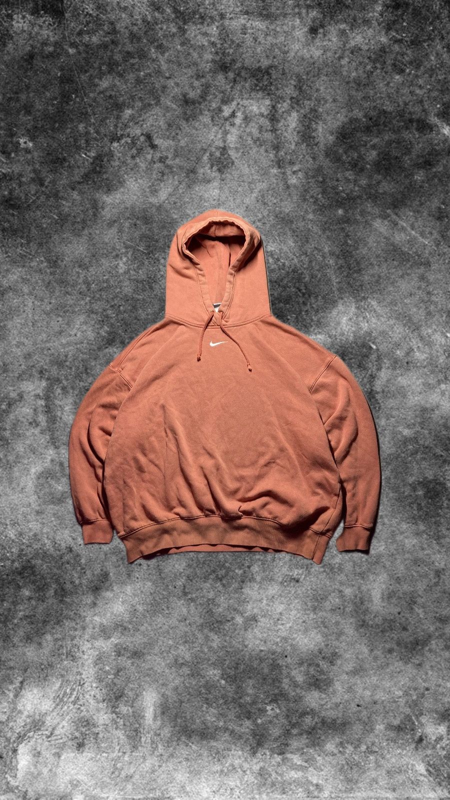 Nike × Vintage ⛩️ Nike Hoodie Center Logo Vintage Y2K Baggy Faded orange Size US L / EU 52-54 / 3 - 1 Thumbnail