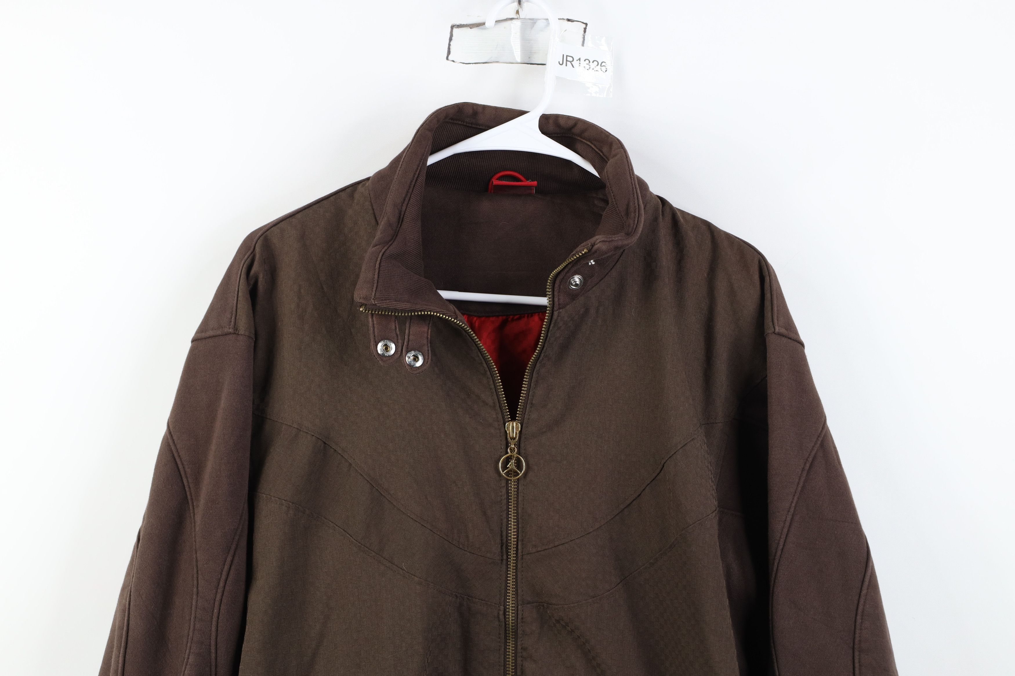 Nike Vintage Nike Air Jordan Heavyweight Bomber Jacket Brown Size US XL / EU 56 / 4 - 2 Thumbnail