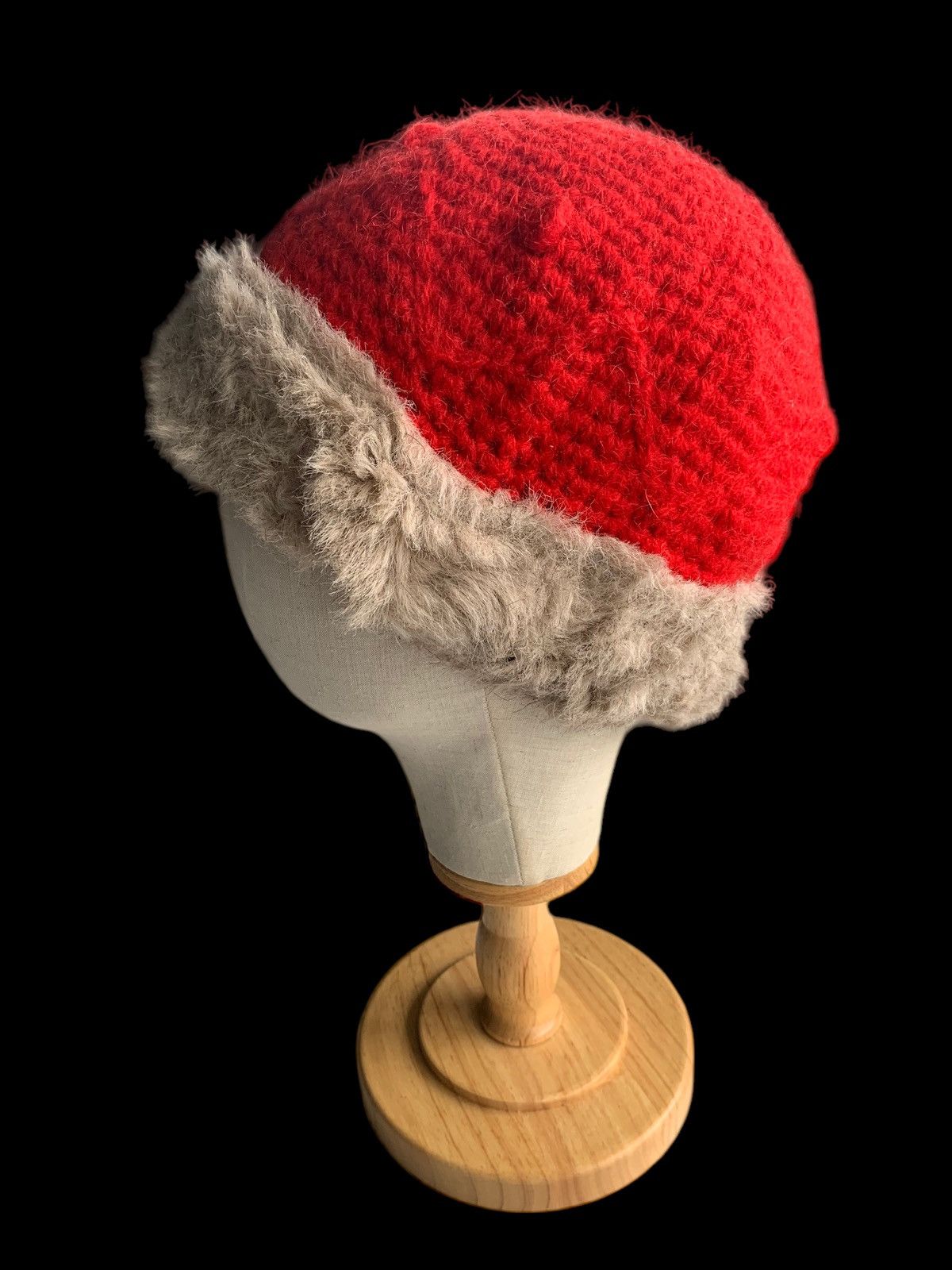 Japanese Brand × Kapital × Vintage Crochet Knitted Fur Hairy Rare Beanie Hats☠️ Size ONE SIZE - 6 Thumbnail