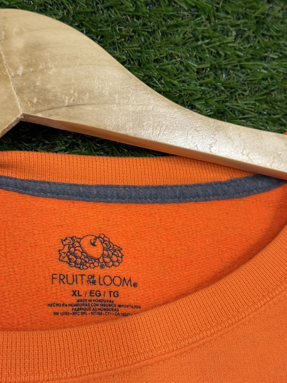 Fruit Of The Loom Vintage Fruit of Loom Orange Sweatshirt XL FOL Neon Size US XL / EU 56 / 4 - 3 Thumbnail