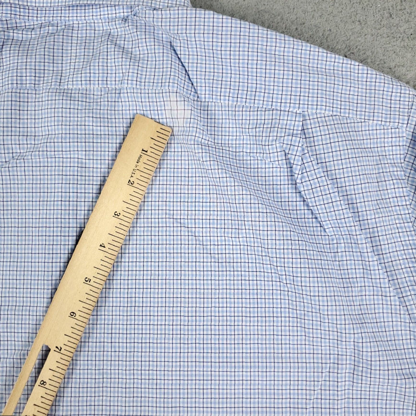 Ralph Lauren Ralph Lauren Shirt Mens 17.5 Blue Plaid Dress Button Up Long Sleeve Size 46R - 6 Thumbnail