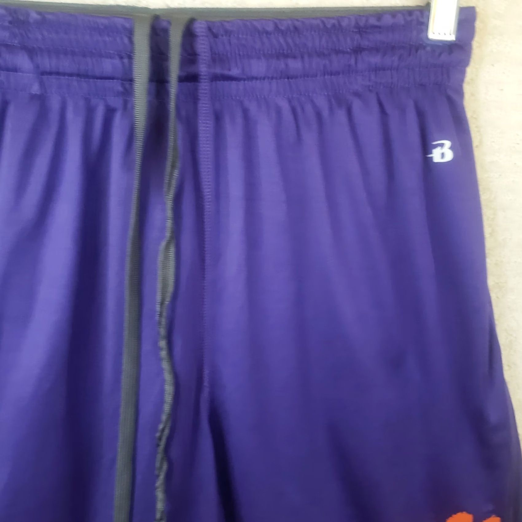 Vintage Clemson Tigers Basketball Shorts B Ultimate Softloc Men’s M Medium Purple Orange Short Solid Drawstring Athletic Sports Mens Size US 31 - 3 Thumbnail