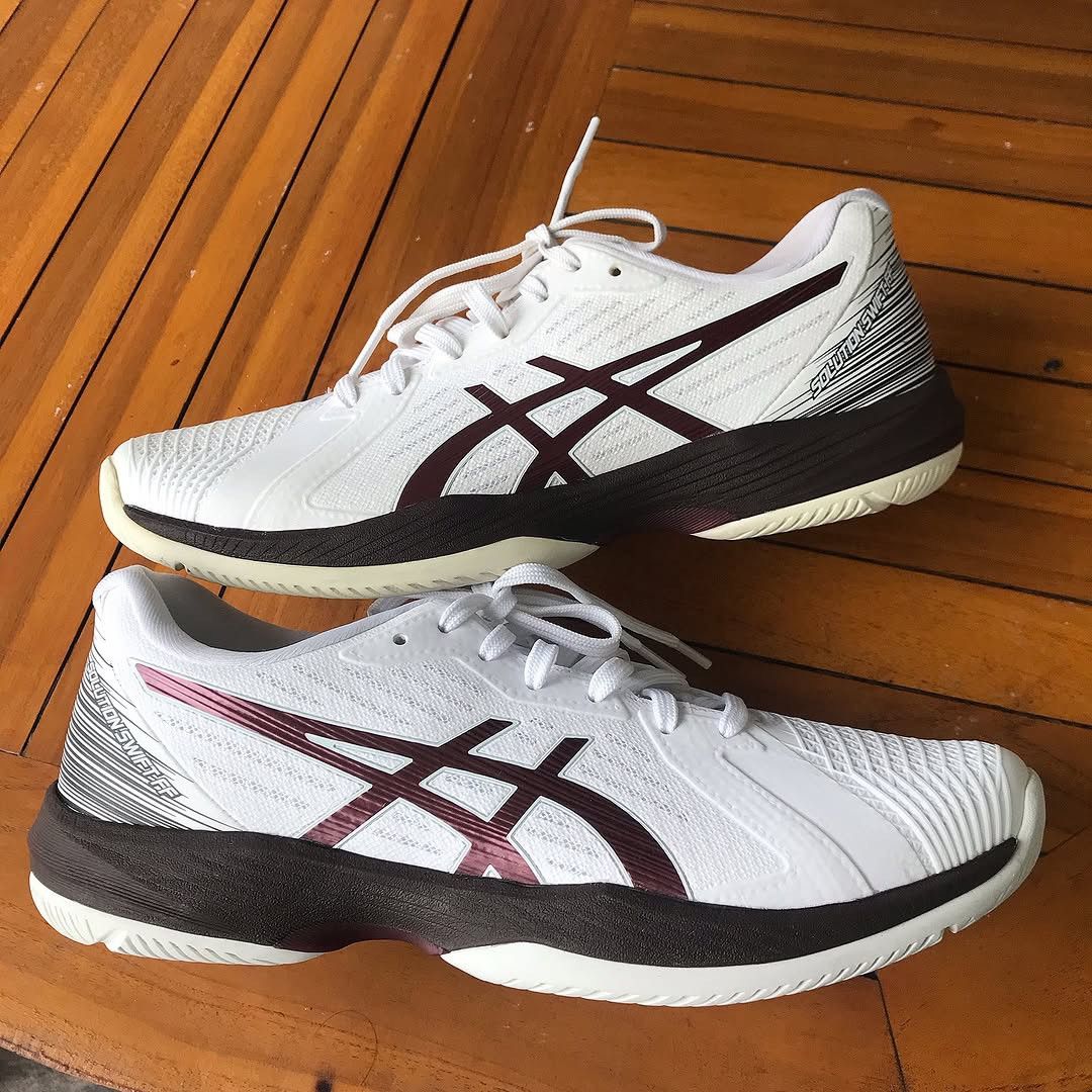 Asics Asics Mens Solution Swift FF White Antique Brown Running jog Size US 8 / EU 41 - 3 Thumbnail