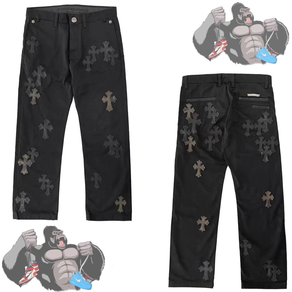Chrome Hearts Chrome Hearts Cross Patch Chino Pants Black/Camo Size US 33 - 1 Thumbnail